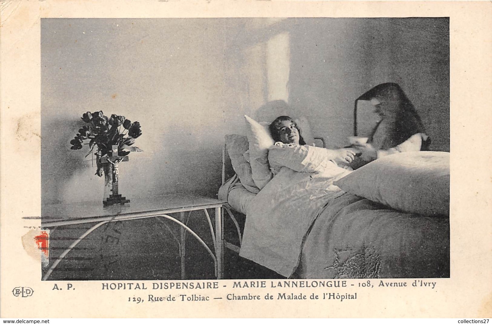 75-PARIS 13e- HOPITAL DISPENSAIRE, MARIE LANNELONGUE, 108 AVE D'IVRY , 129 RUE DE TOLBIAC , CH DE MALADE DE L'HOPITAL - Distretto: 13