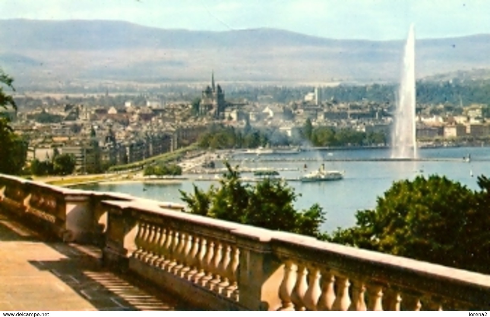 Postal Suiza. Geneve. La Rade Et La Ville Despuis Cologny . (ref. 7-sui30) - Cologny