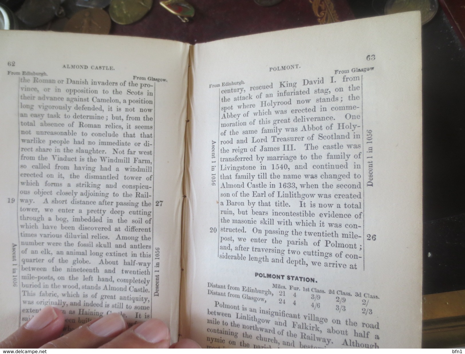 GUIDE TO THE EDINBURCH AND GLASCOW RAILWAY - 1842- JOHN WILLOX