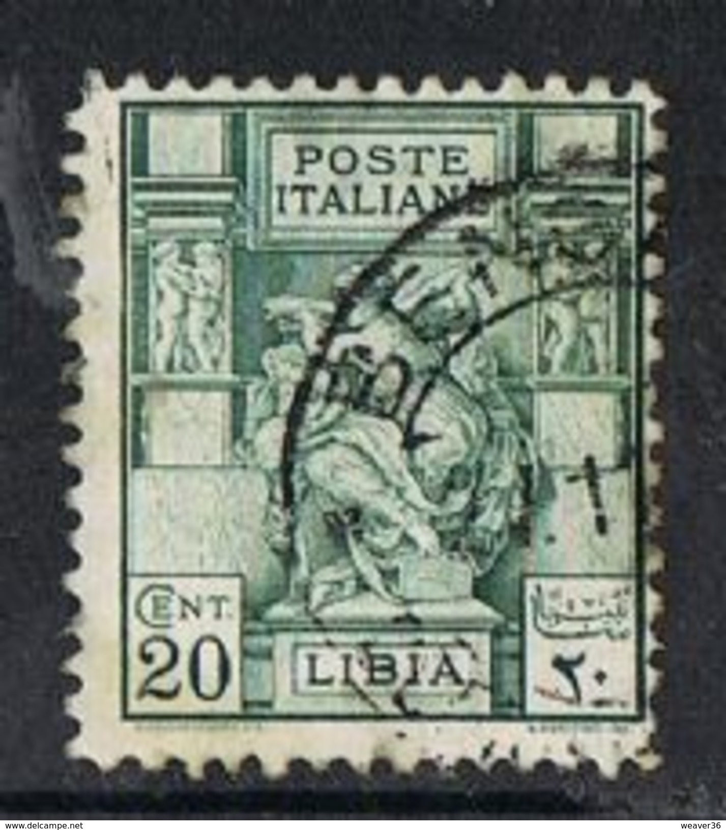 Libya SG41a 1926 Definitive 20c Good/fine Used [9/10791/7D] - Libia