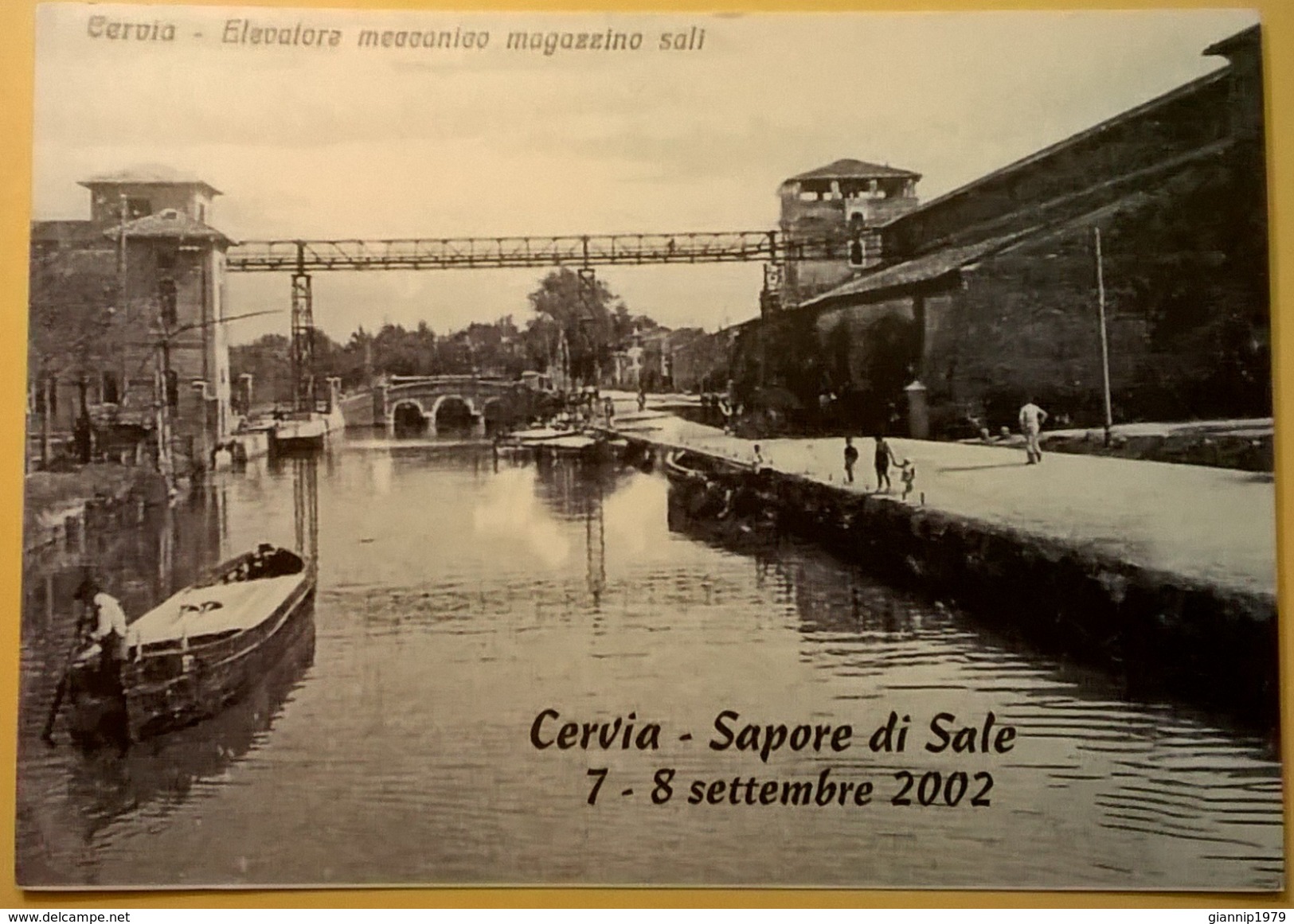 CARTOLINA TEMATICA CERVIA SAPORE DI SALE ELEVATORE MECCANICO RIMESSA SALE - Inaugurations