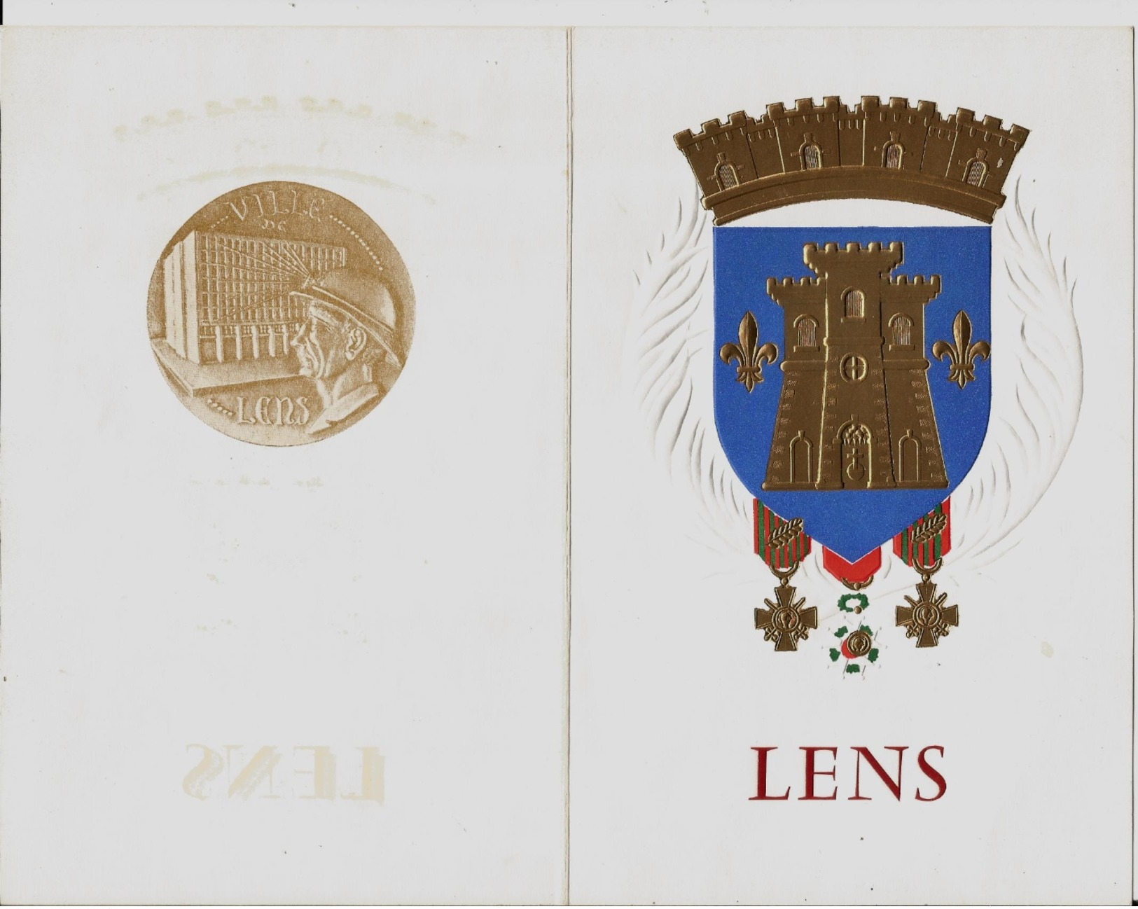 CARTE DOUBLE- BLASON DE LENS- LE TOUR DE FRANCE A 100 ANS- HOMMAGE A MAURICE GARIN 2003- OBLIT. 7/9/2003 LENS - Cyclisme