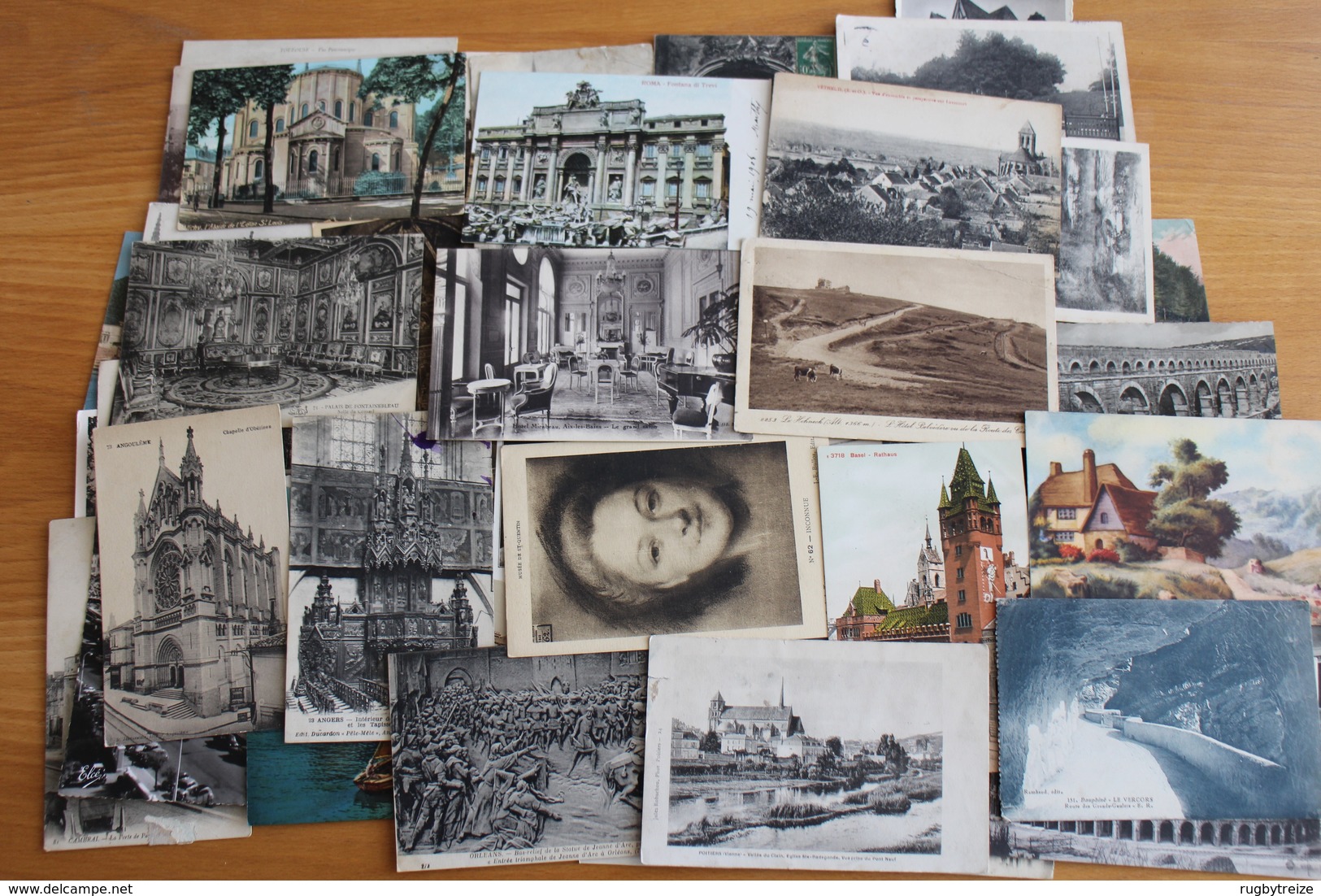 2759 - Lot De 100 Cartes Postales Anciennes - Petites Cartes Drouille Toulouse Ploumanac'h Guimiliau ... - 100 - 499 Postales