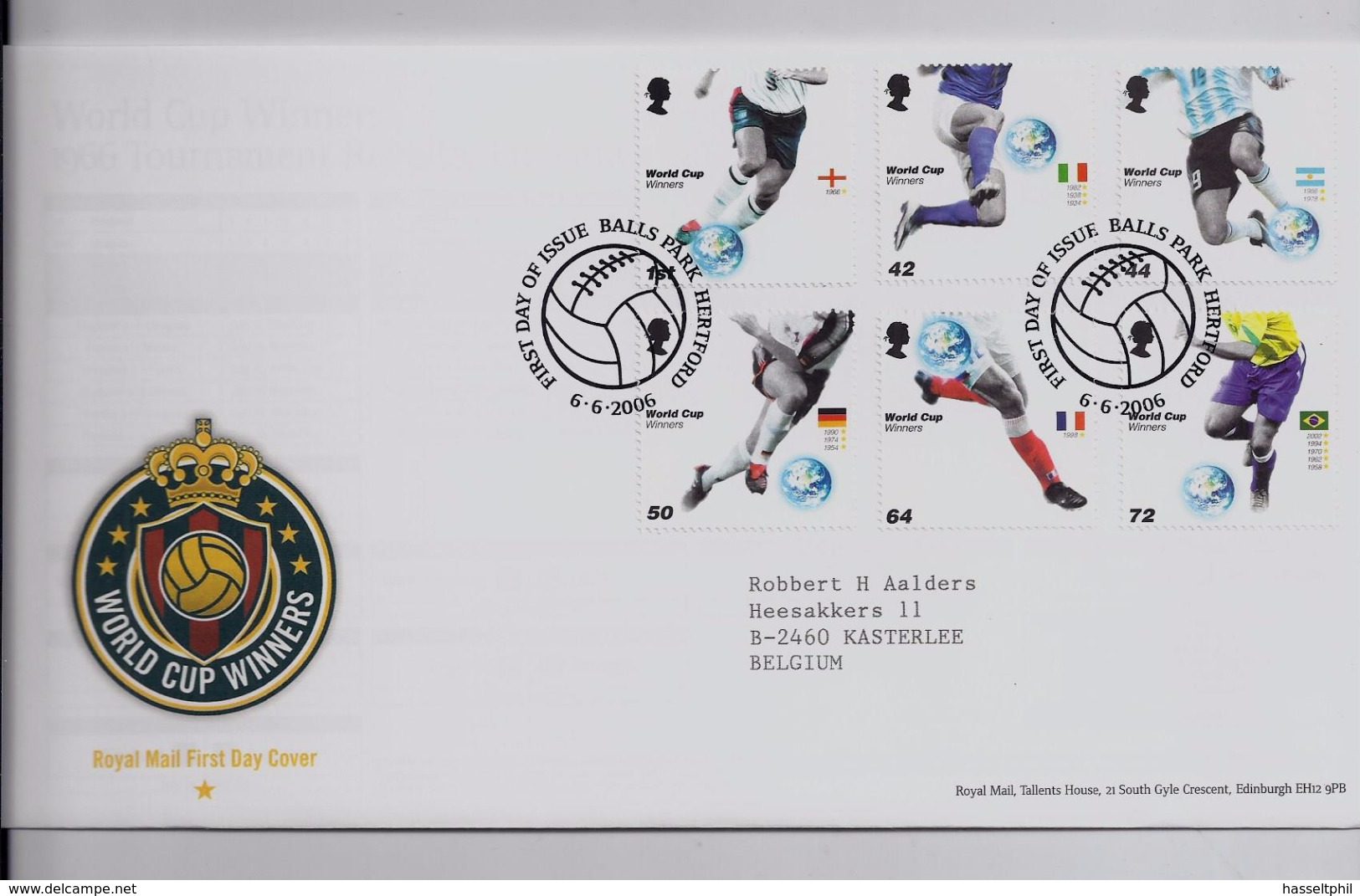 GREAT BRITAIN 2762/67  -  FDC  -  Football - 2001-10 Ediciones Decimales