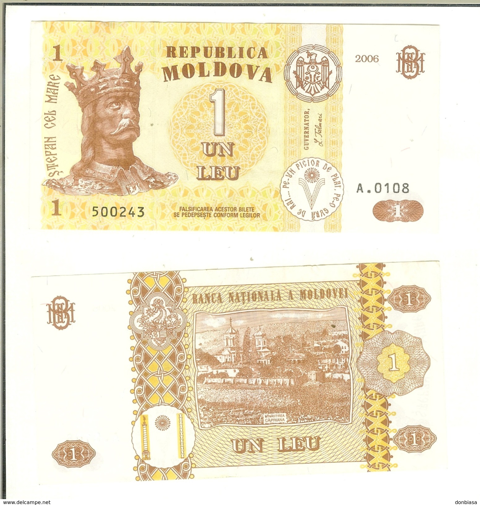 Moldavia / Moldova: 1 Leu 2006 - Moldavia