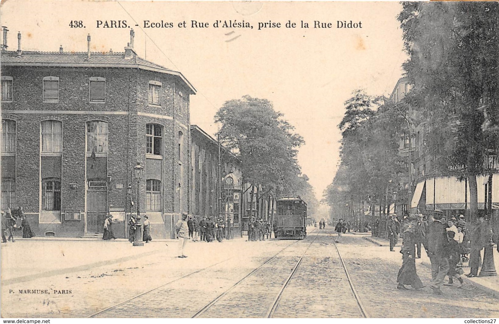 75-PARIS 14e- ECOLES ET RUE D'ALASIA, PRISE DE LA RUE DIDOT - Arrondissement: 14