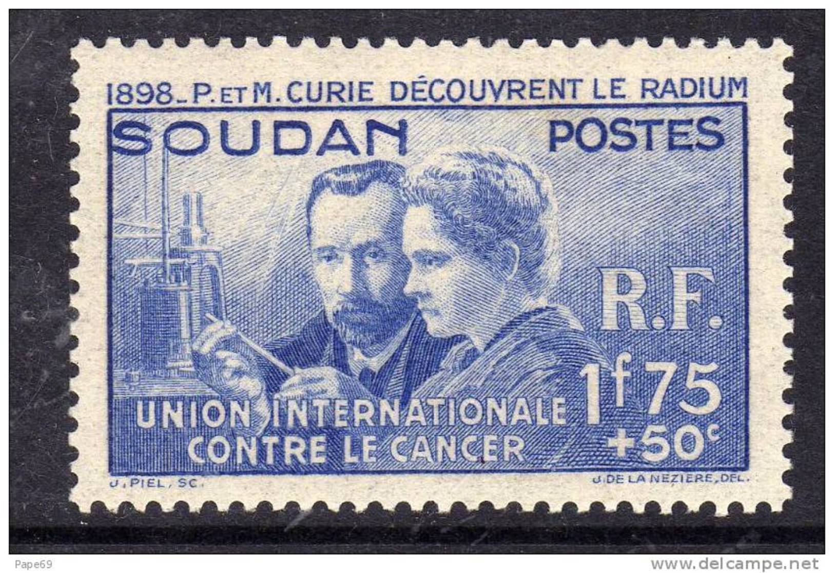 Soudan  N° 99 (.)  Pierre Et Marie Curie Neuf Sans Gomme Sinon TB - Other & Unclassified