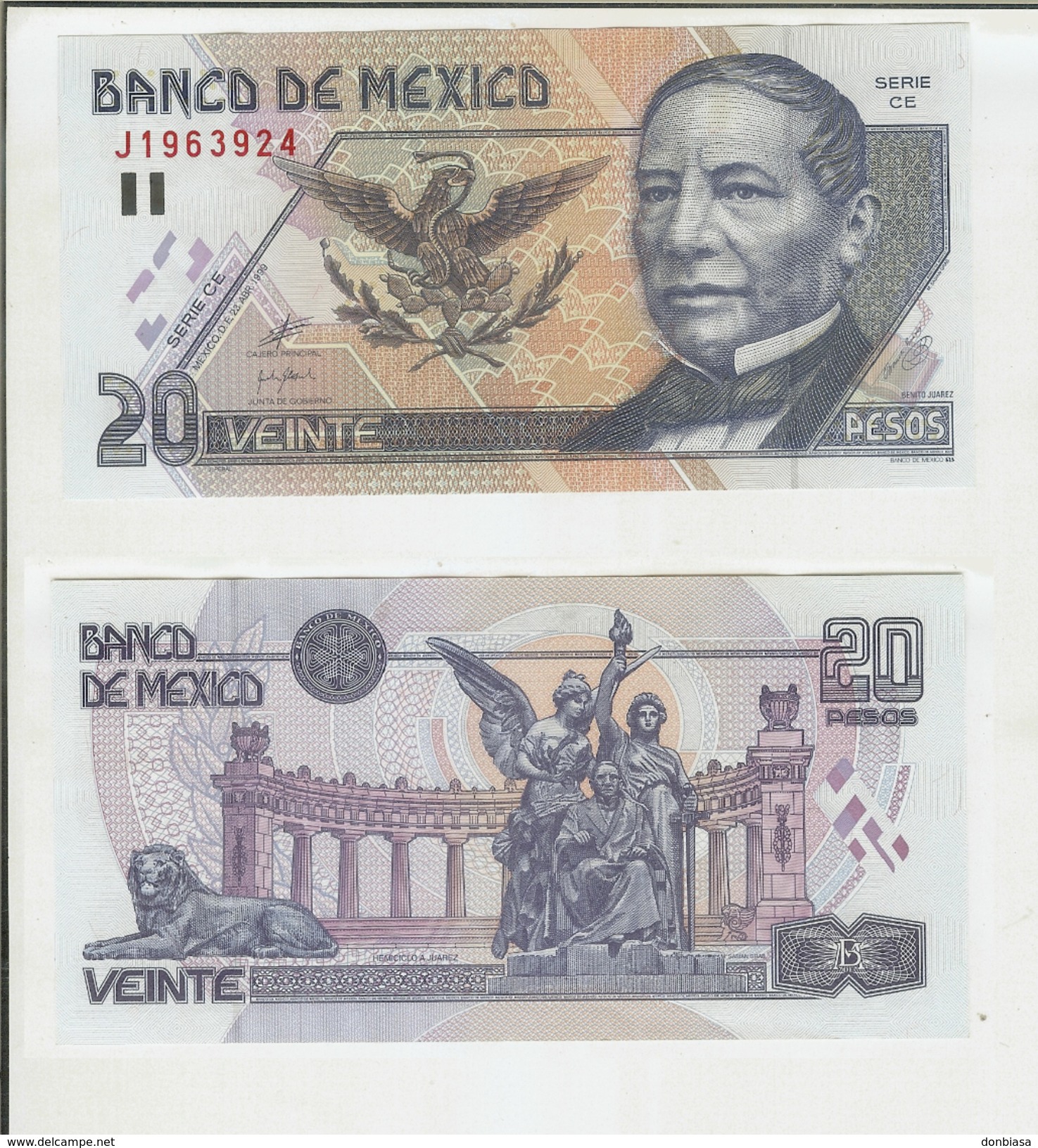 Mexico / Messico: 20 Pesos 23/04/1999 (qFDS) - Mexique