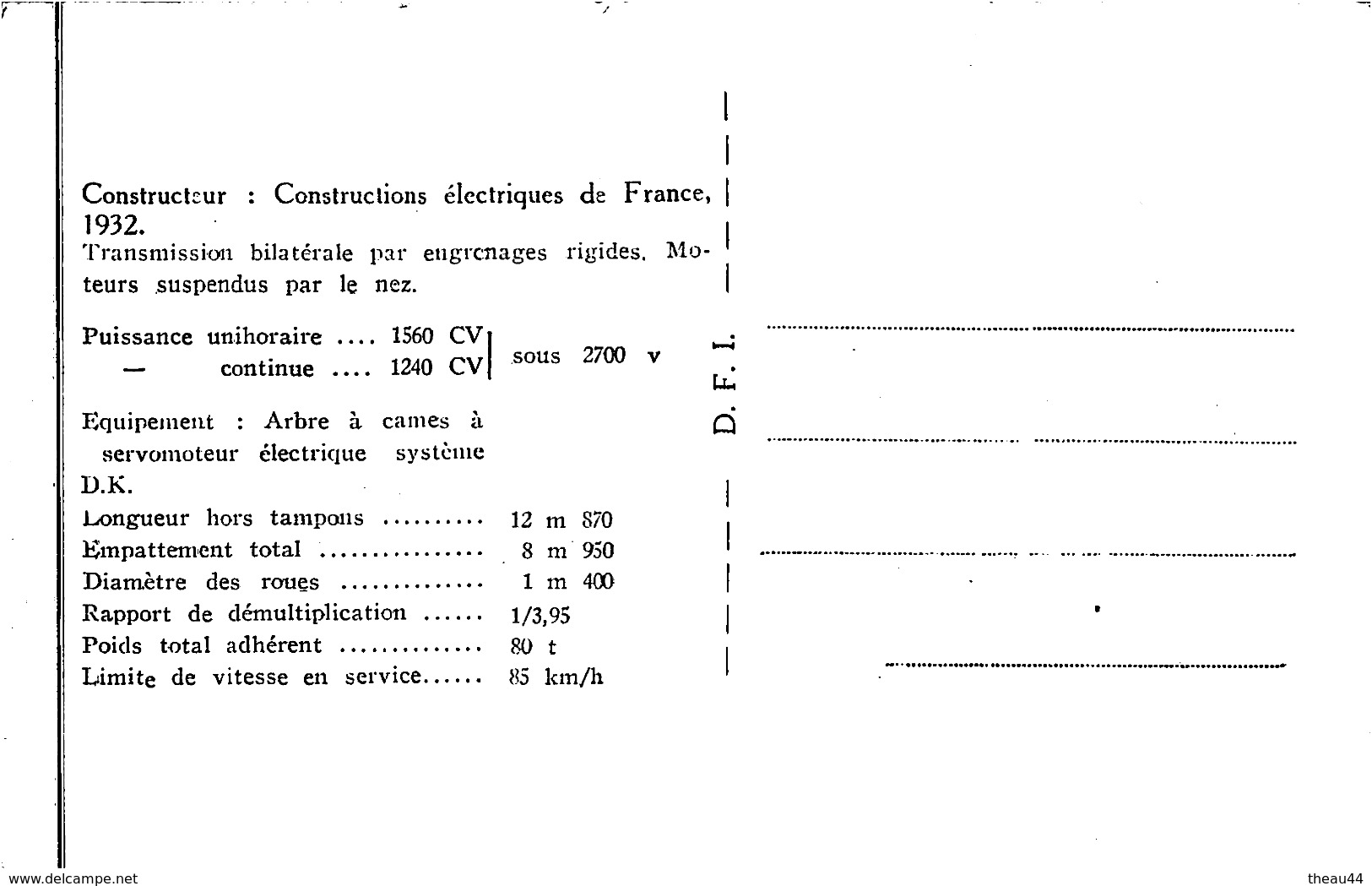 - E 96  - Les Locomotives Electriques - Automotrice Type B'o B'o , Des Chemins De Fer Marocains Ligne Tanger-Fez - Materiaal