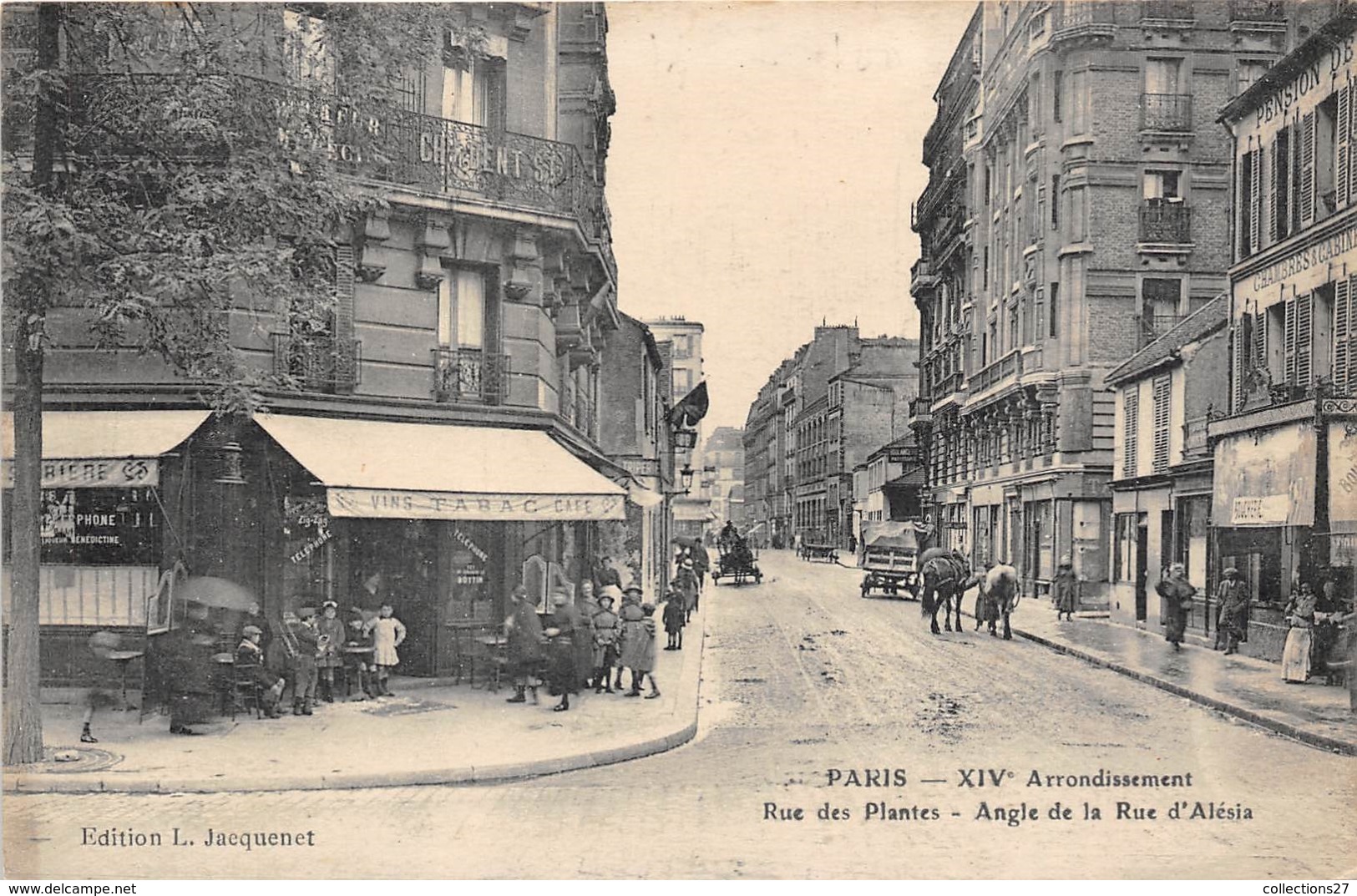 75-PARIS 14e-  RUE DES PLABTES , ANGLE DE LA RUE D'ALESIA - Arrondissement: 14