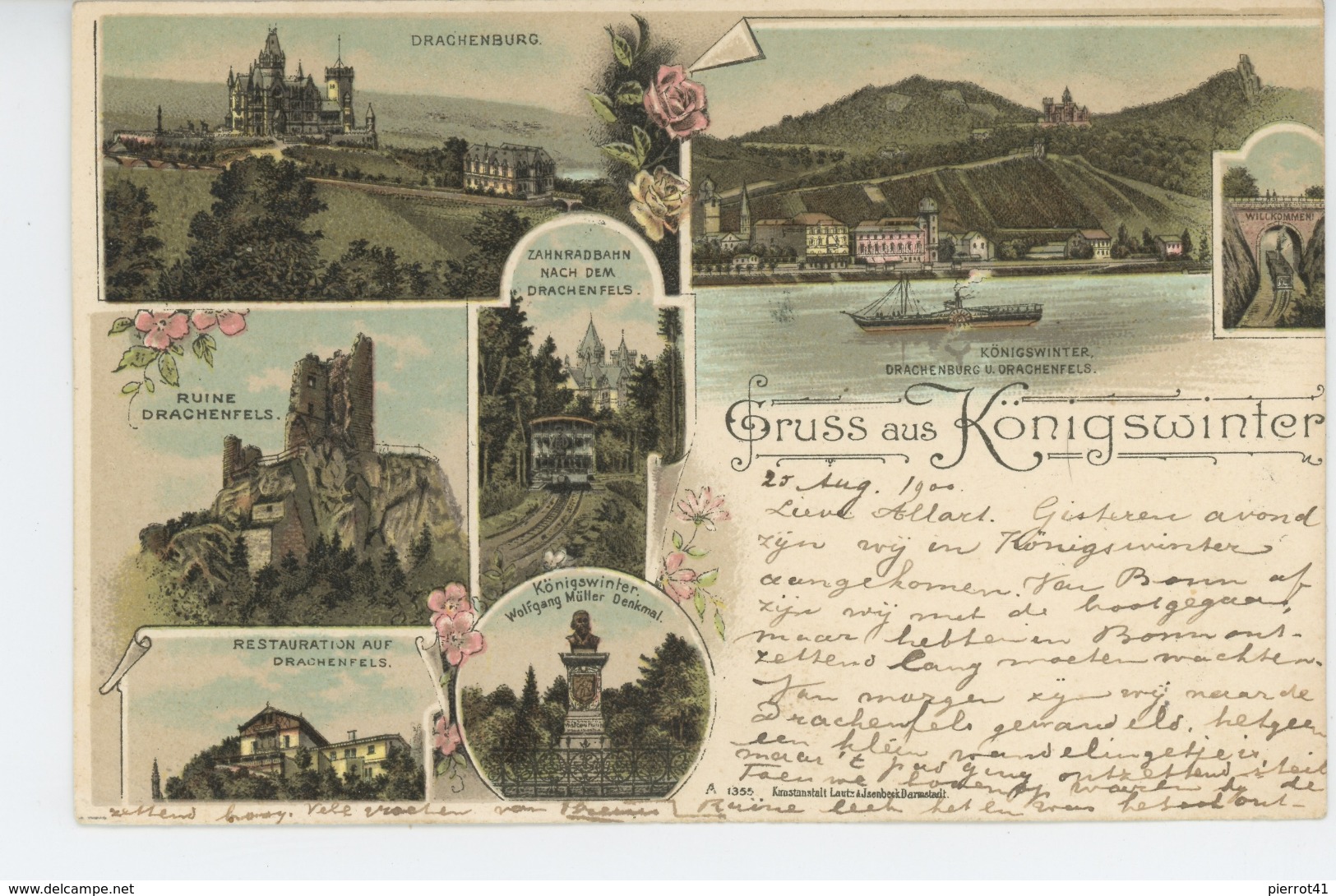 ALLEMAGNE - Gruss Aus KÖNIGSWINTER  ( 1900 ) - Koenigswinter