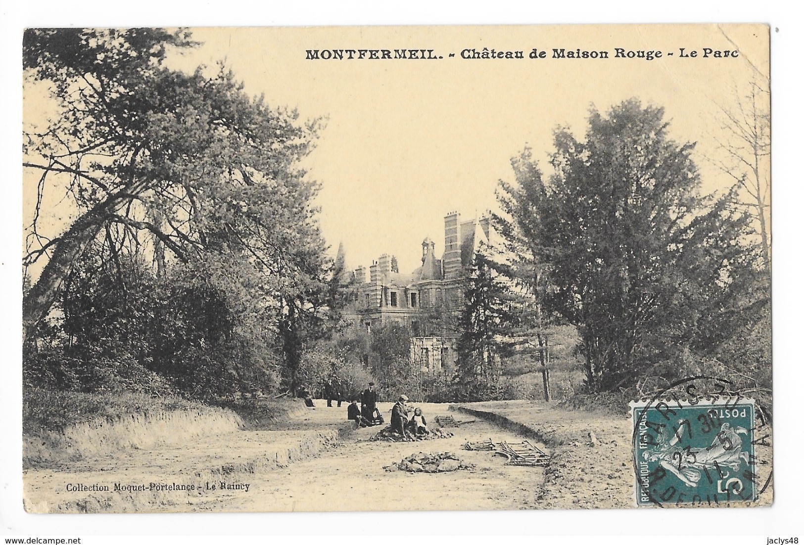 MONTFERMEIL  (cpa 93)   Le Château De Maison Rouge -  Le Parc  - L 1 - Montfermeil