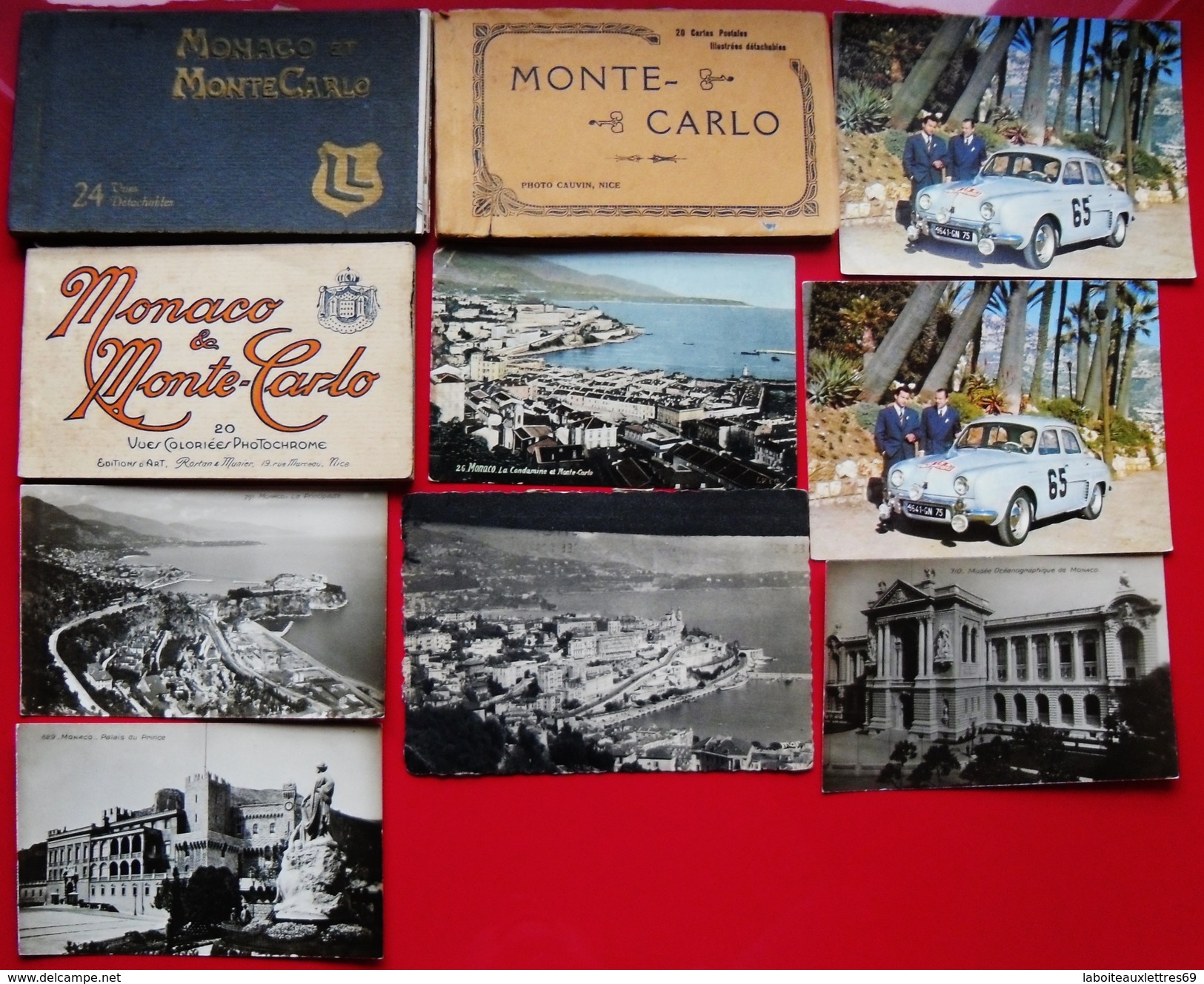 LOT 7 CPA MONACO + 3 CARNETS DE PHOTOS DETACHABLES MONACO ET MONTE-CARLO - Collections & Lots