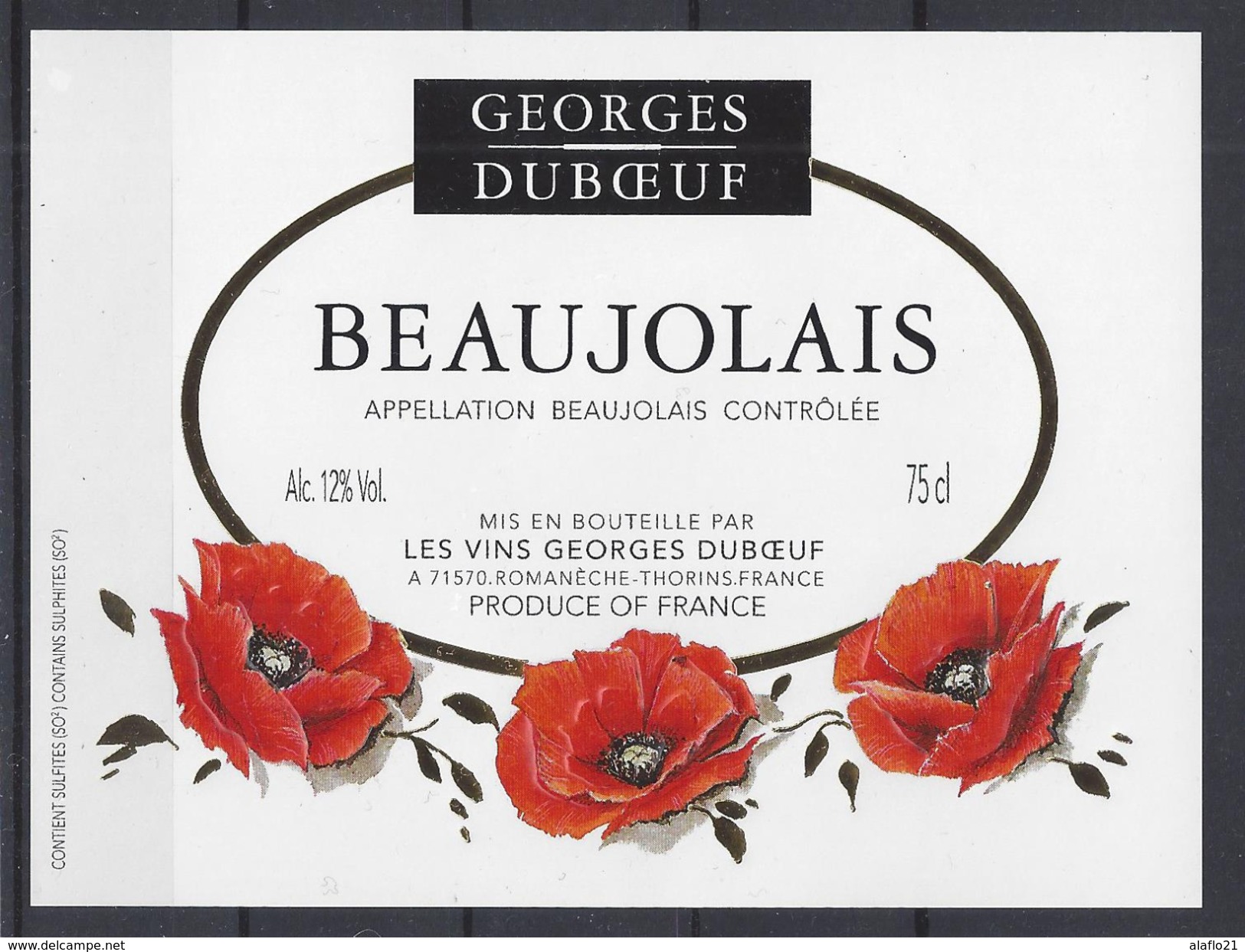 ETIQUETTE BEAUJOLAIS - Georges Duboeuf à Romanèche Thorins - Beaujolais