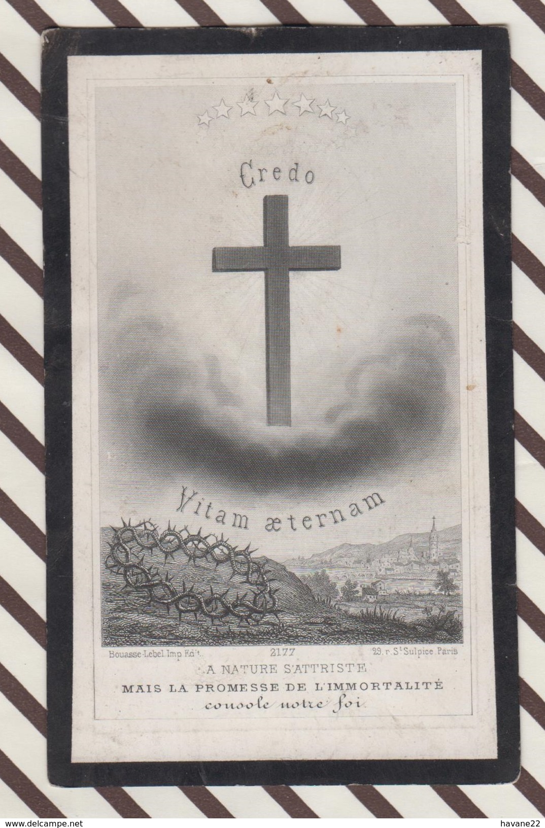 7AJ5  IMAGE PIEUSE RELIGIEUSE Mortuaire ARMAND LETORT PIRé1893 2 SCANS - Images Religieuses