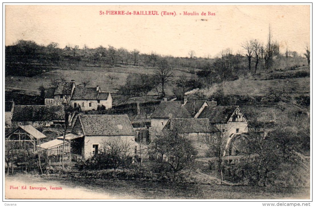 27 SAINT-PIERRE-de-BAILLEUL - Moulin De Bas   (Recto/Verso) - Autres & Non Classés