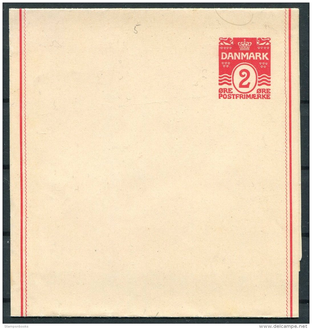 Denmark 2 Ore &amp; 4 Ore Postal Stationery Wrappers (2) - Postal Stationery