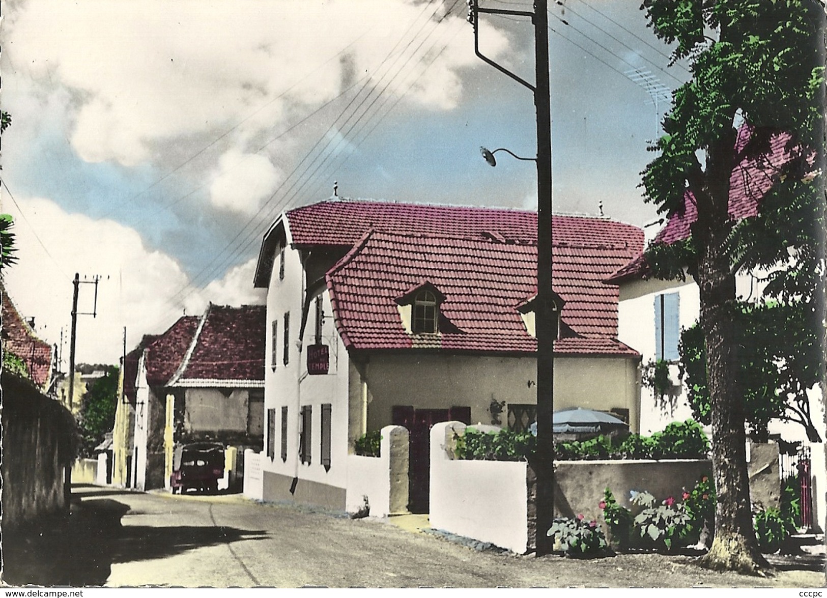 CPSM Arthez De Béarn Rue Principale Et Hôtel Du Temple - Arthez De Bearn