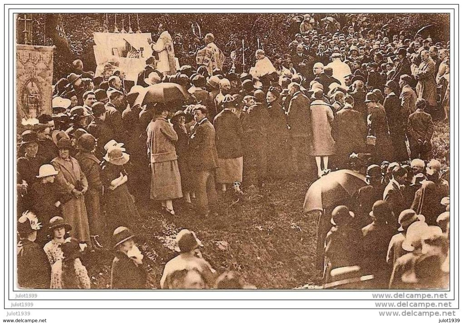 ROSSIGNOL ..-- TINTIGNY ..--  1er Juin 1925 . Inauguration Du Monument . La Messe . Vers ANVERS En 1925 .. - Tintigny