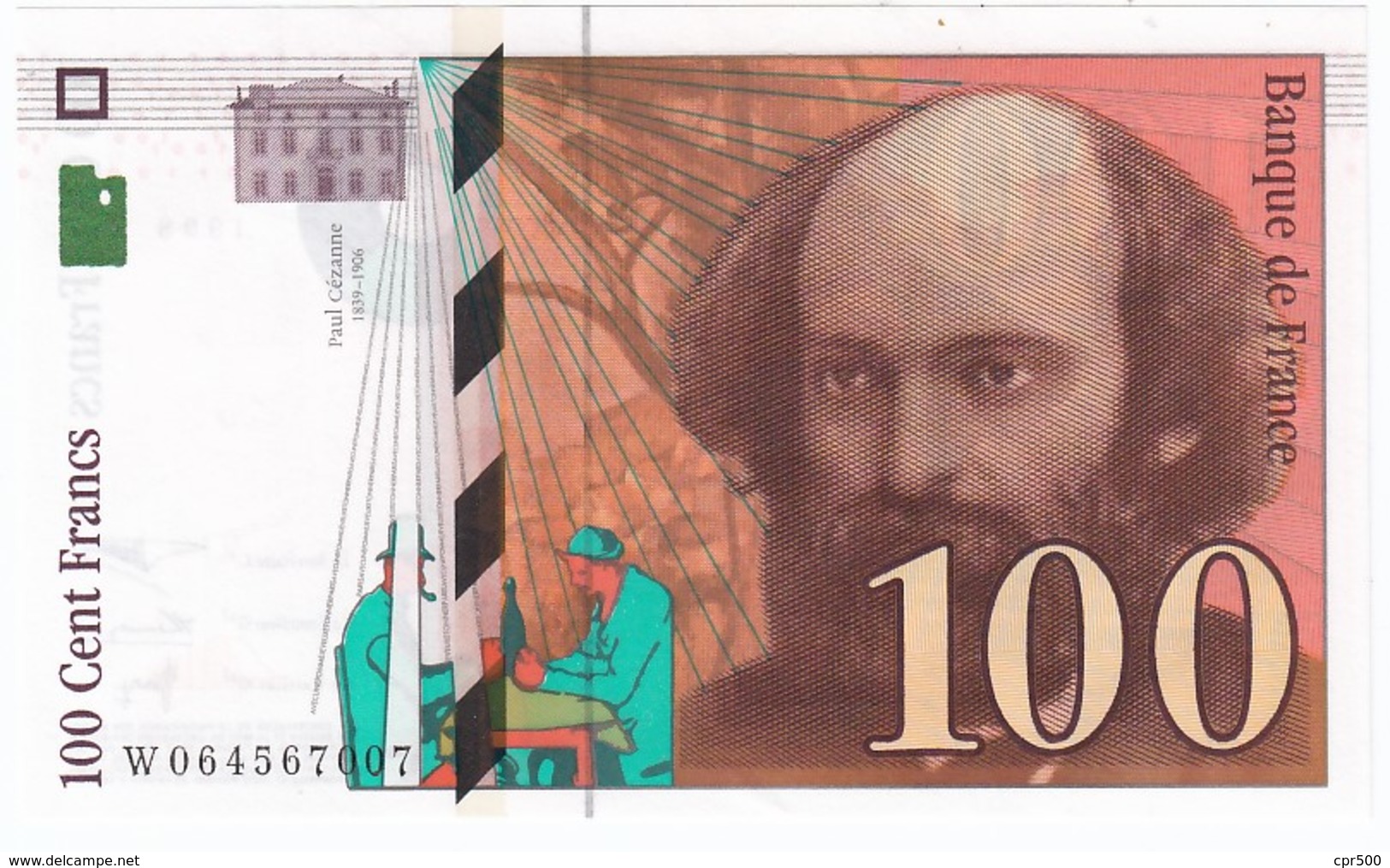 100 Francs Cézanne 1998, Fayette 74.02 P158,N° W064567007, Etat : NEUF - 100 F 1997-1998 ''Cézanne''