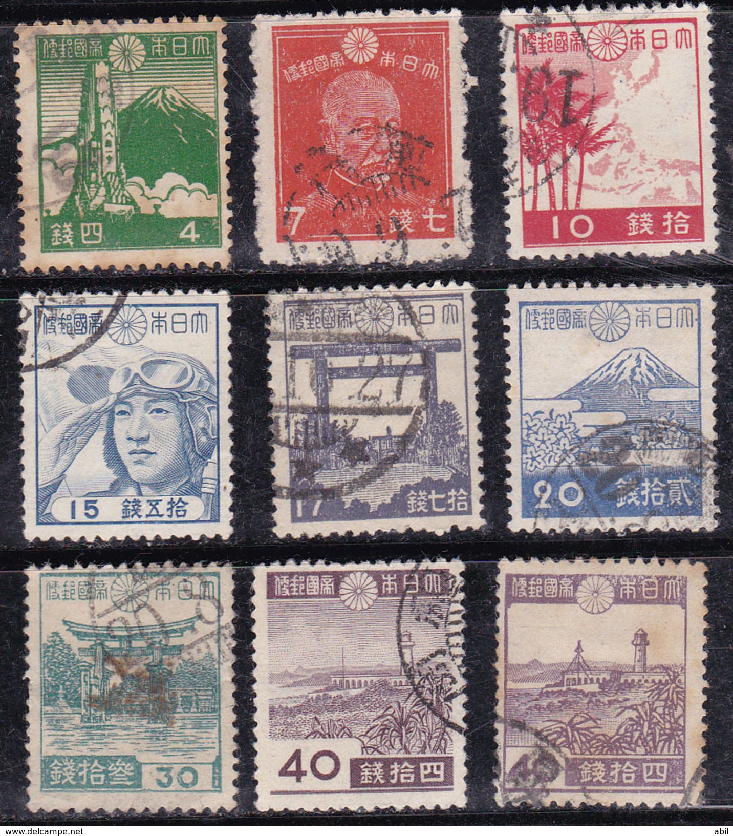 Japon 1942-1946 N° Y&T : 326,328 à 332,334 à 361 Obl. - Used Stamps