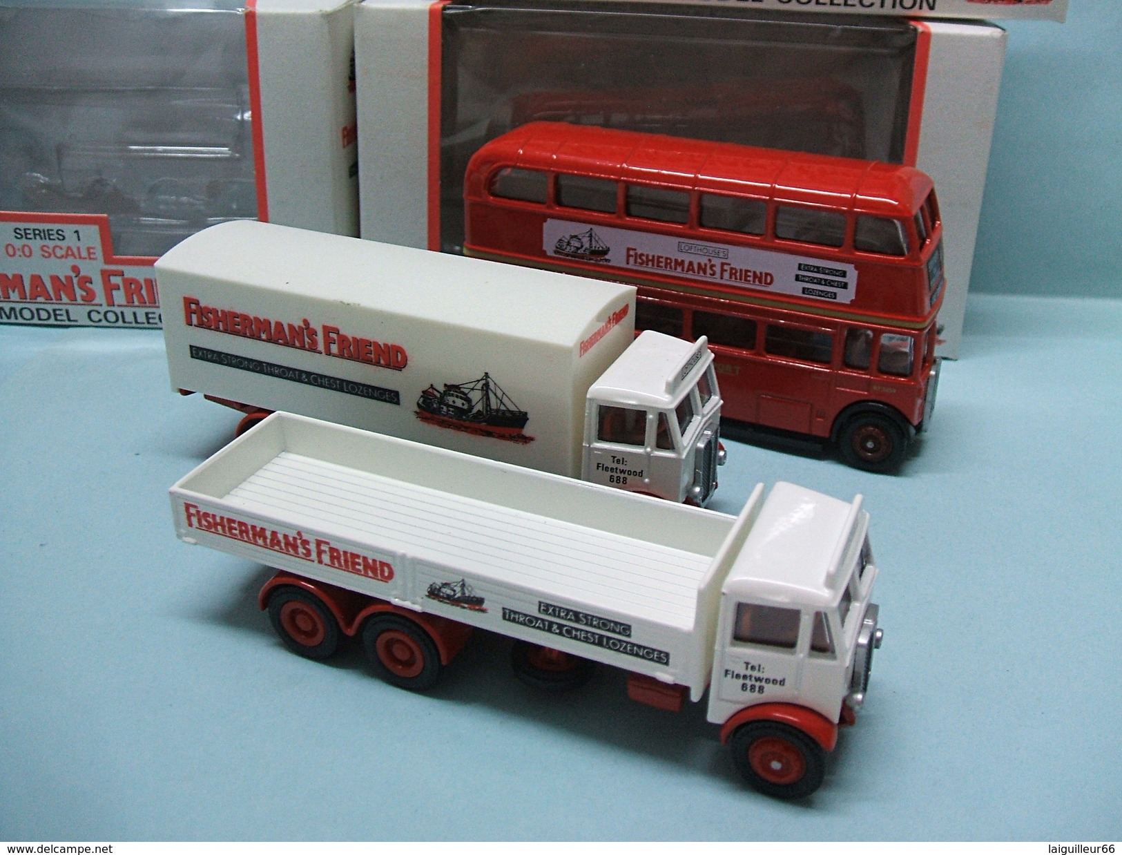 EFE - Coffret Set 3 AEC MAMMOTH Camion Bus FISHERMAN'S FRIEND BO 1/76 OO - Schaal 1:76