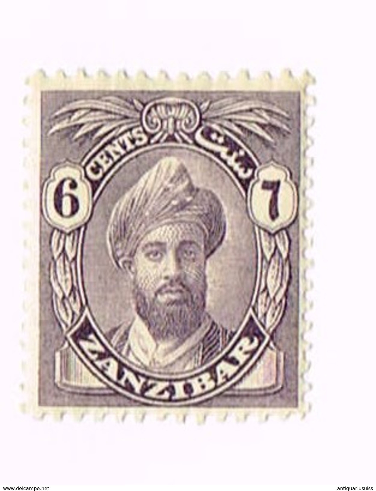 Zanzibar  , 6 Cents , Sultan Chalifa Ibn Harub 1926 - Zanzibar (...-1963)