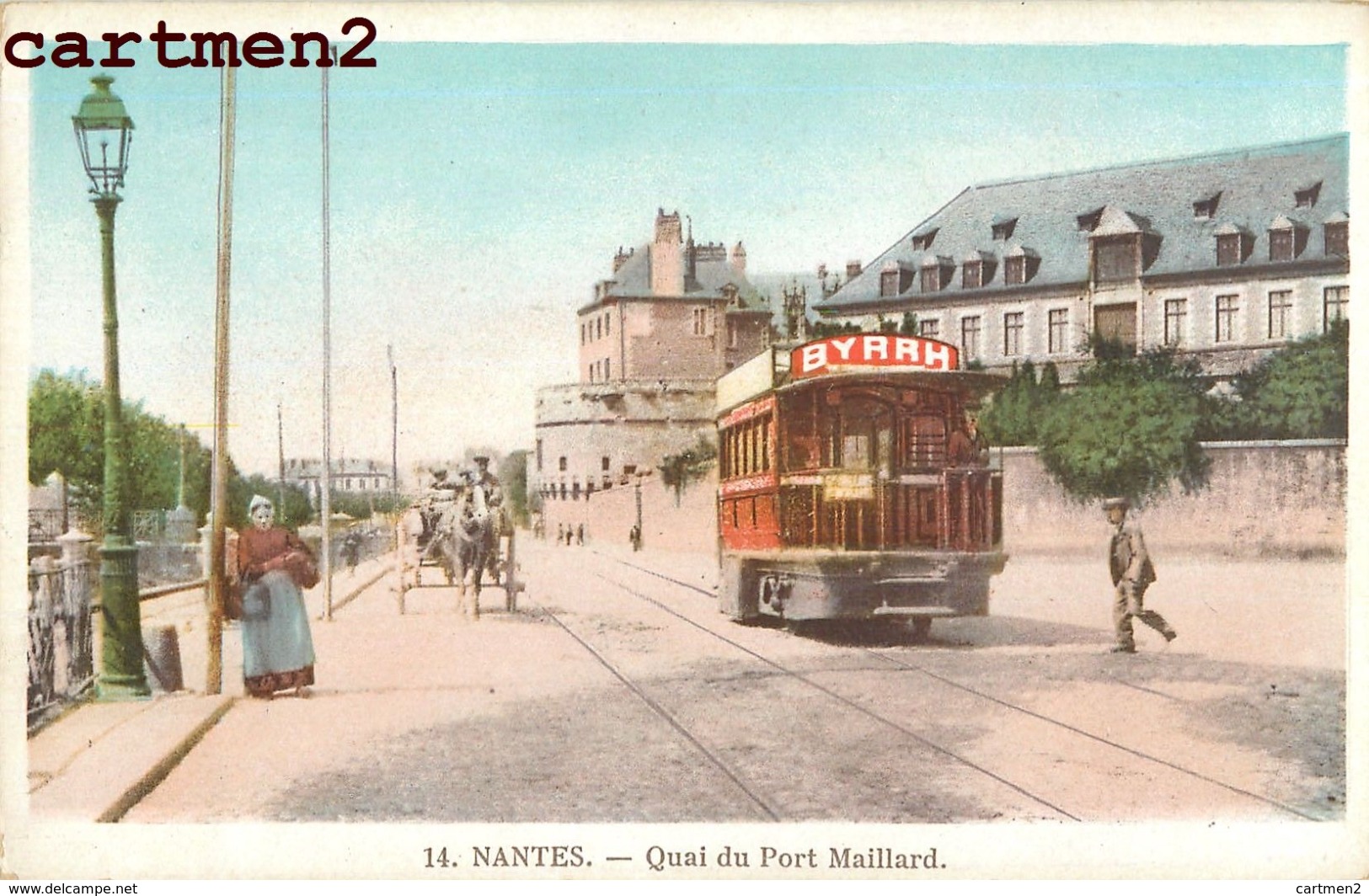 LOT 17 CPA NANTES MARCHE DE LA PETITE HOLLANDE QUAI DE L'ERDRE ET DE LA FOSSE CLOCHER DE SAINTE-CROIX  44