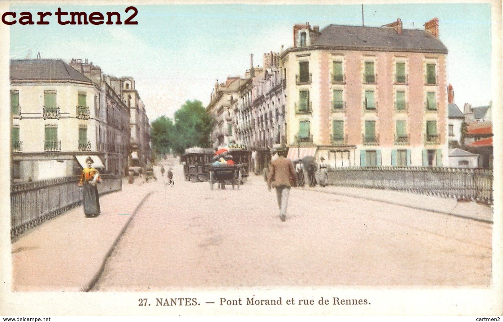 LOT 17 CPA NANTES MARCHE DE LA PETITE HOLLANDE QUAI DE L'ERDRE ET DE LA FOSSE CLOCHER DE SAINTE-CROIX  44