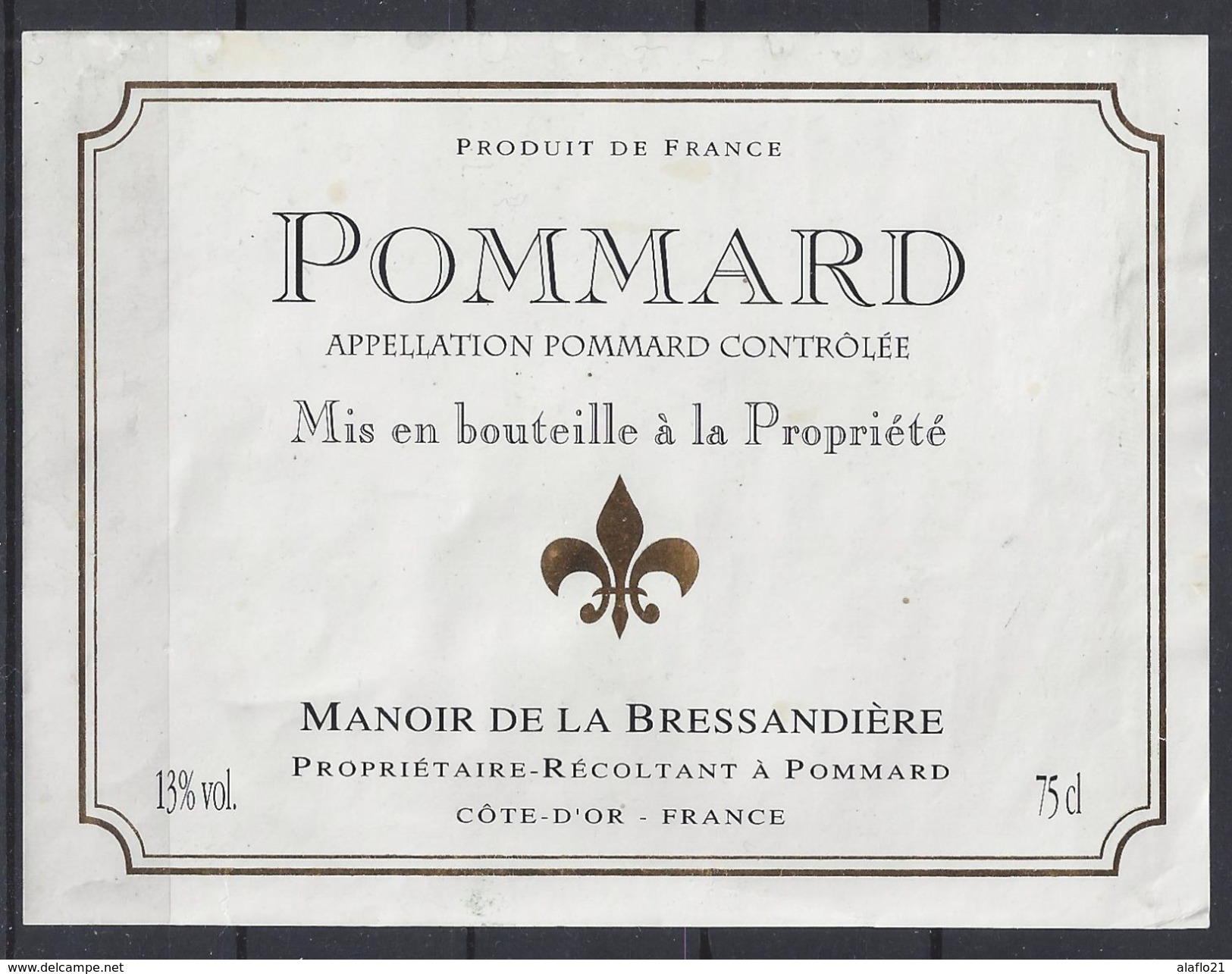 ETIQUETTE POMMARD - Manoir De La Bressandière - Bourgogne