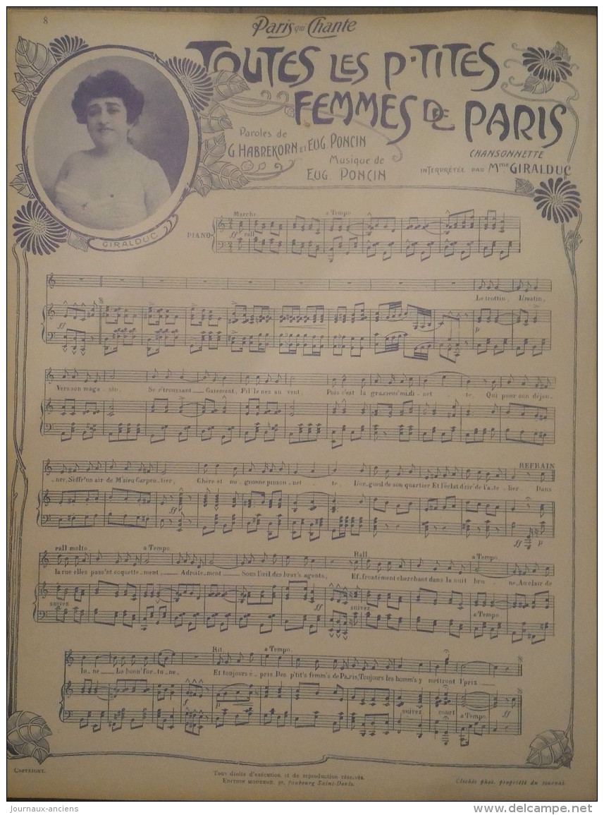 1903 PARIS QUI CHANTE N° 44 - CANARDS TYROLIENS - LITTLE PICH - PAUV'S TITS FAN FANS - 1900 - 1949