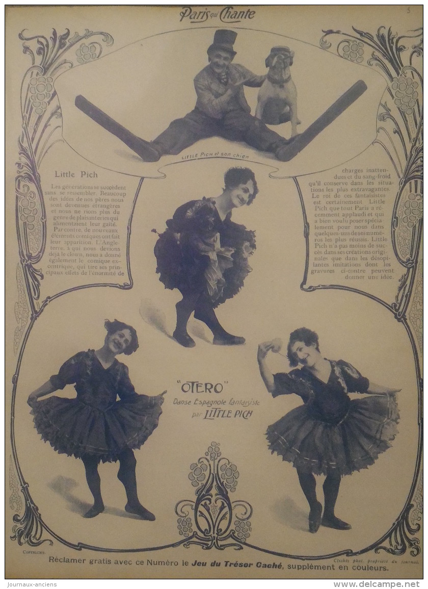 1903 PARIS QUI CHANTE N° 44 - CANARDS TYROLIENS - LITTLE PICH - PAUV'S TITS FAN FANS