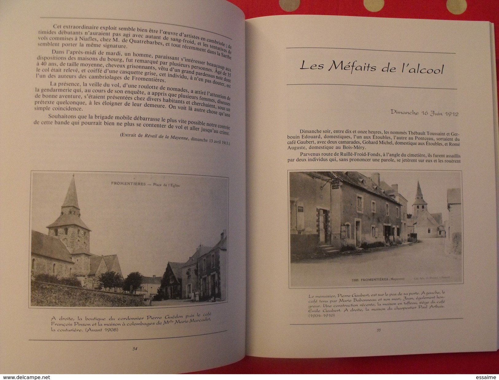 chroniques de mon village : Fromentières. Mayenne. Paul Boisseau, instituteur. éditions Siloë 1987 Laval