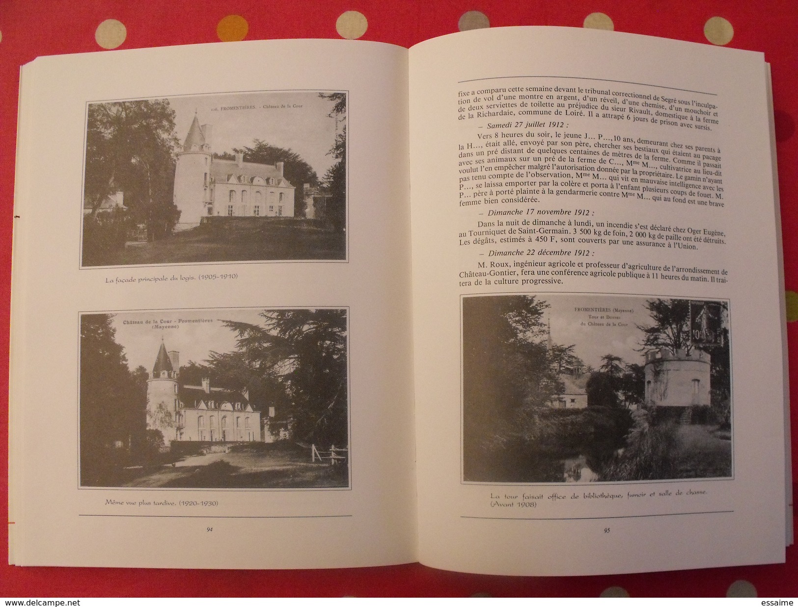 chroniques de mon village : Fromentières. Mayenne. Paul Boisseau, instituteur. éditions Siloë 1987 Laval