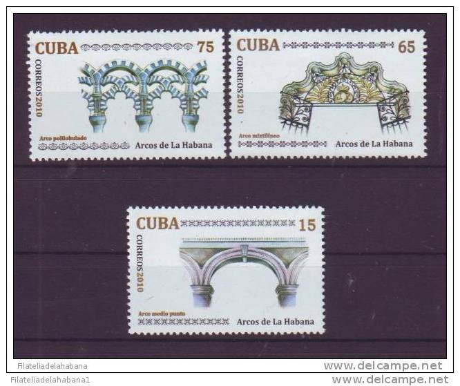 2010.31 CUBA MNH 2010 COMPLETE SET ARCHITECTURE. ARCOS DE LA HABANA. ARQUITECTURA. - Neufs