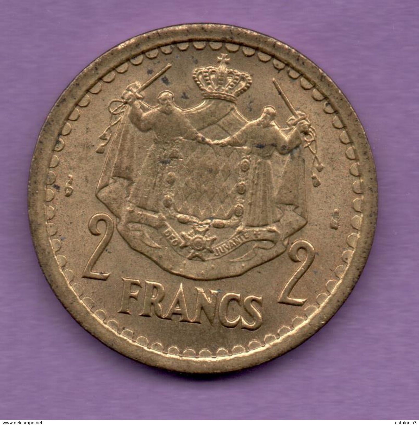 MONACO - 2 FRANCS KM121a - 1949-1956 Oude Frank