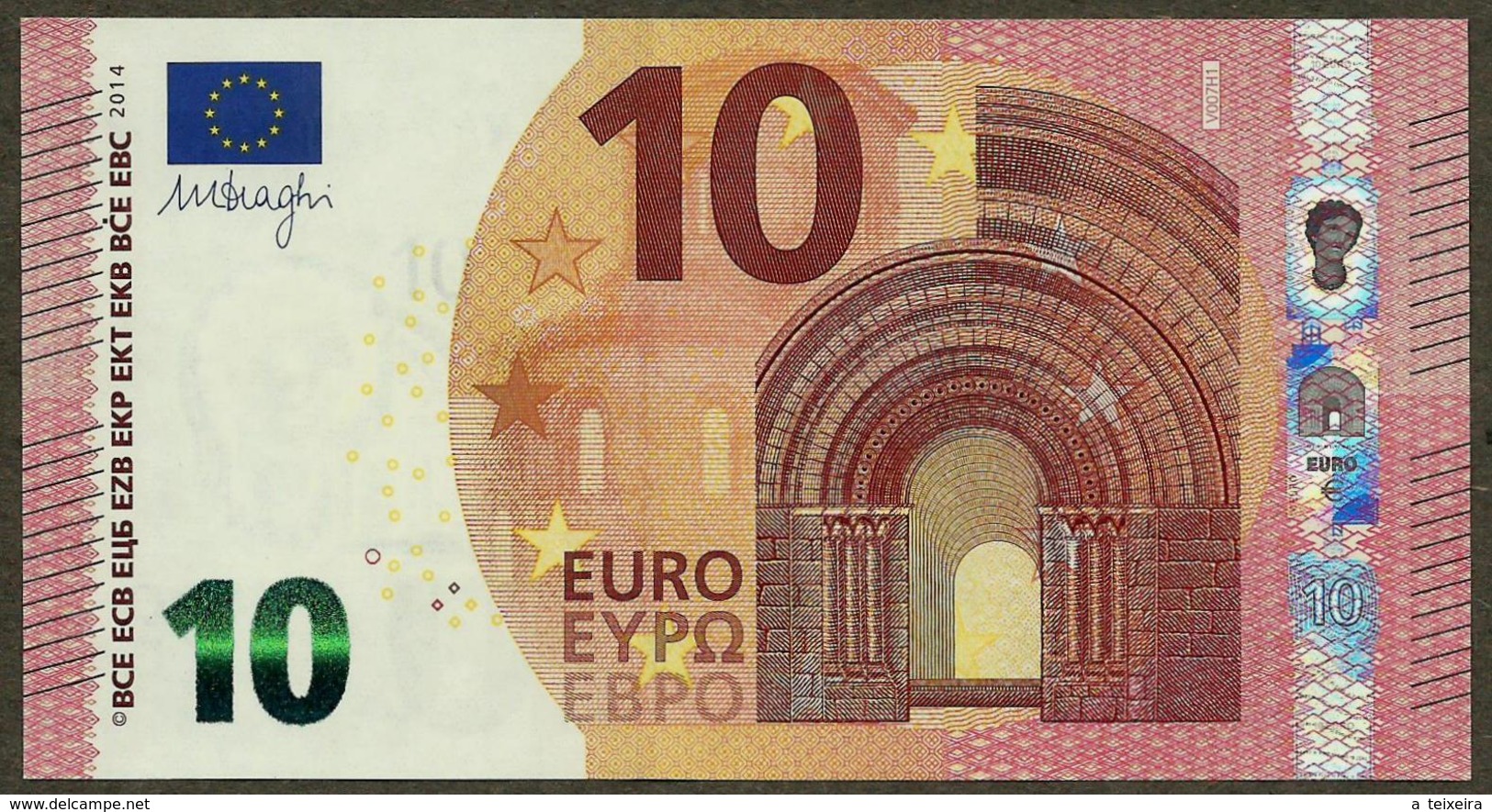 Spain - V - 10 Euro - V007 H1 - VA8417404307 - Draghi - UNC - 10 Euro