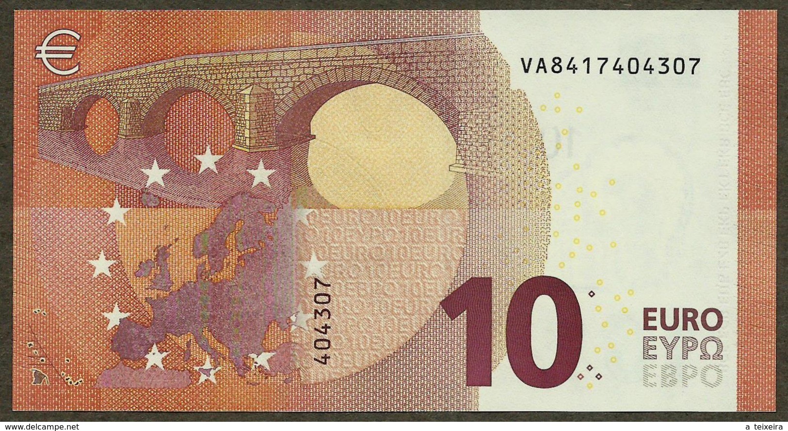 Spain - V - 10 Euro - V007 H1 - VA8417404307 - Draghi - UNC - 10 Euro