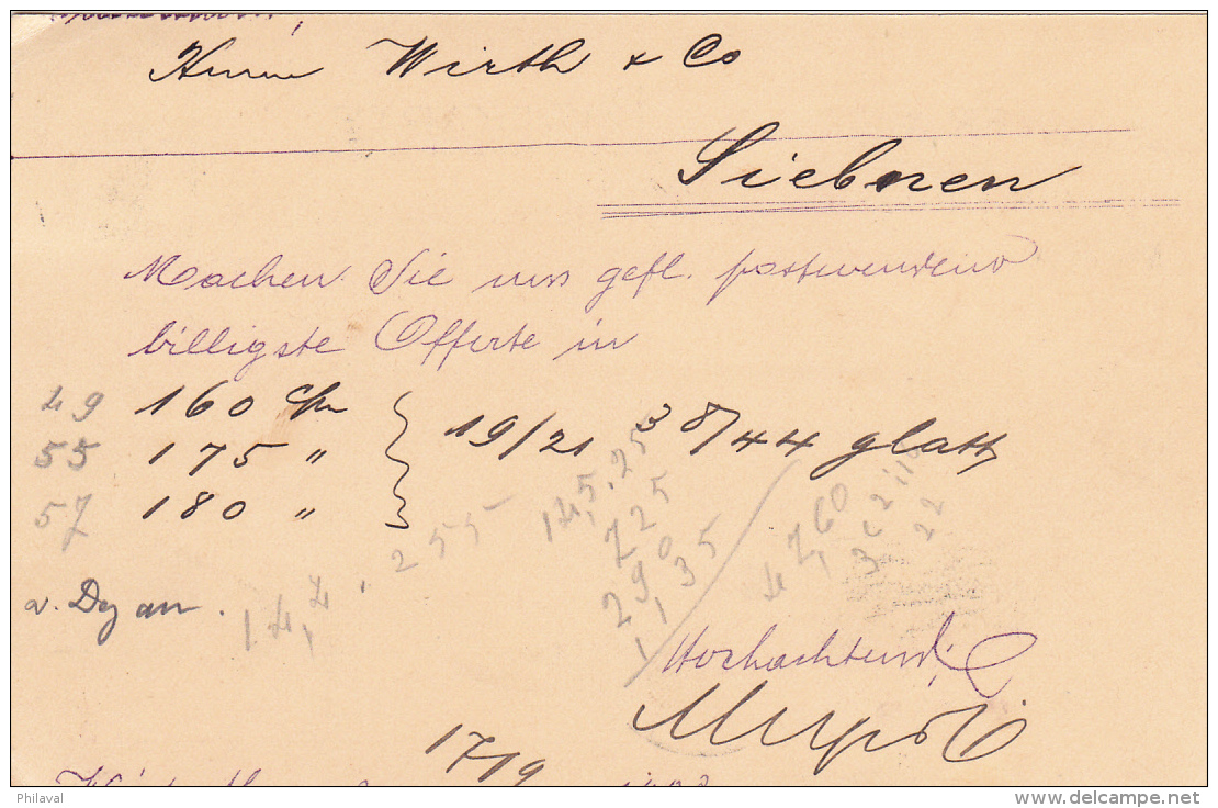 Carte Commerciale Réponse De La Firme Meyer &amp; Co - Winterthur - Manufacture De Tissus-cotons - 1903 - Lotes/Colecciones