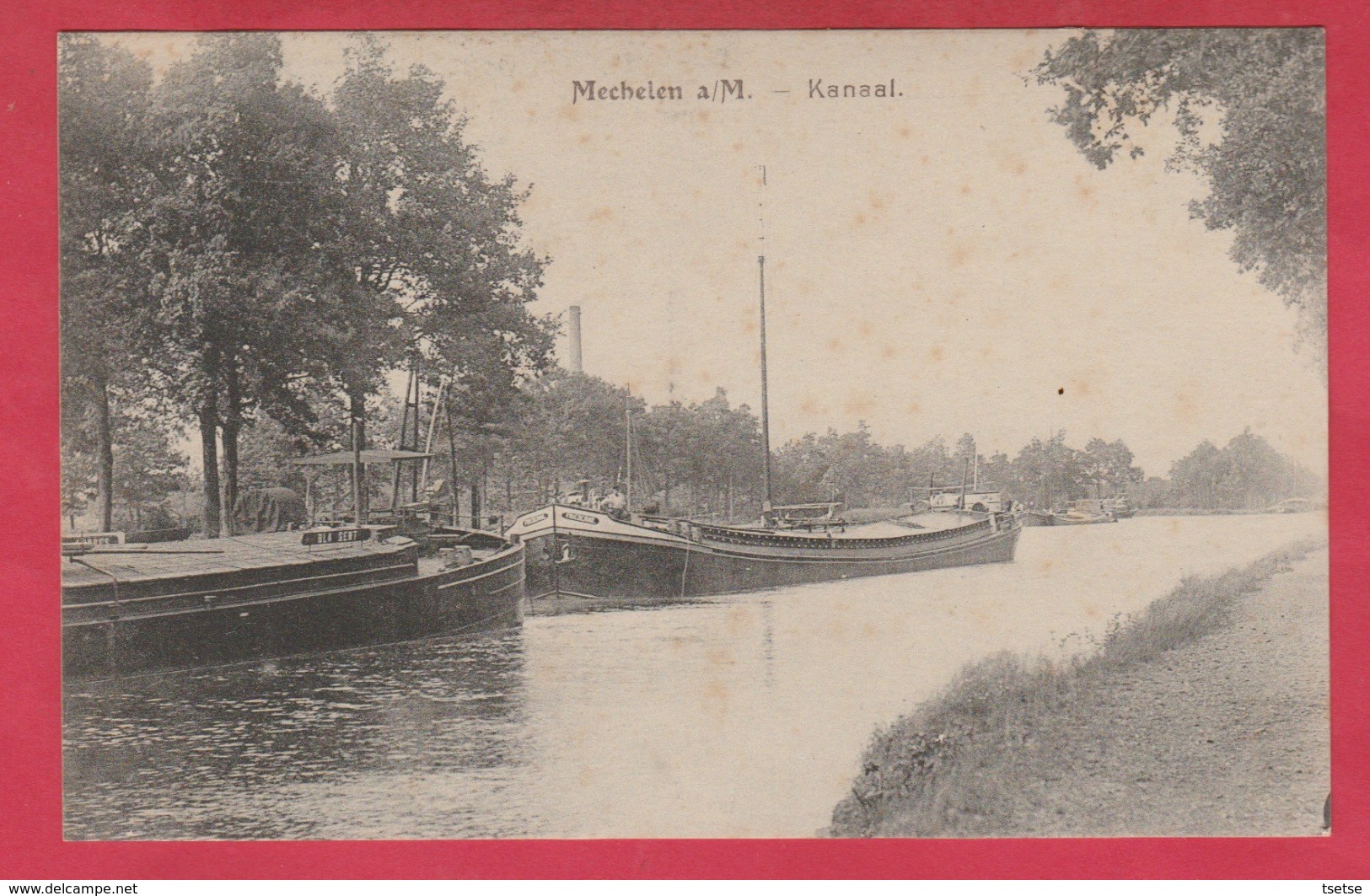 Mechelen A / Maas - Kanaal .... Binnenschipen - 1918 ( Verso Zien ) - Maasmechelen