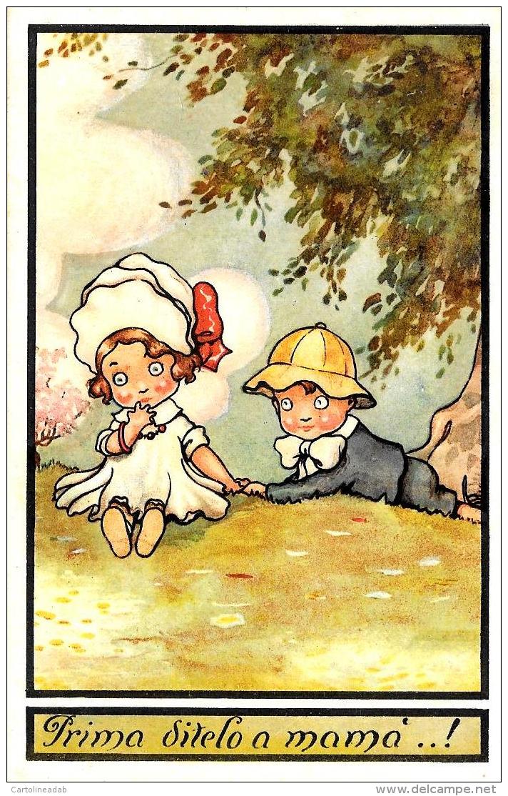 [DC10107] CPA - BAMBINI - CHE FANNO GLI ADULTI - DITELO A MAMA' - Viaggiata 1921 - Old Postcard - Altri & Non Classificati