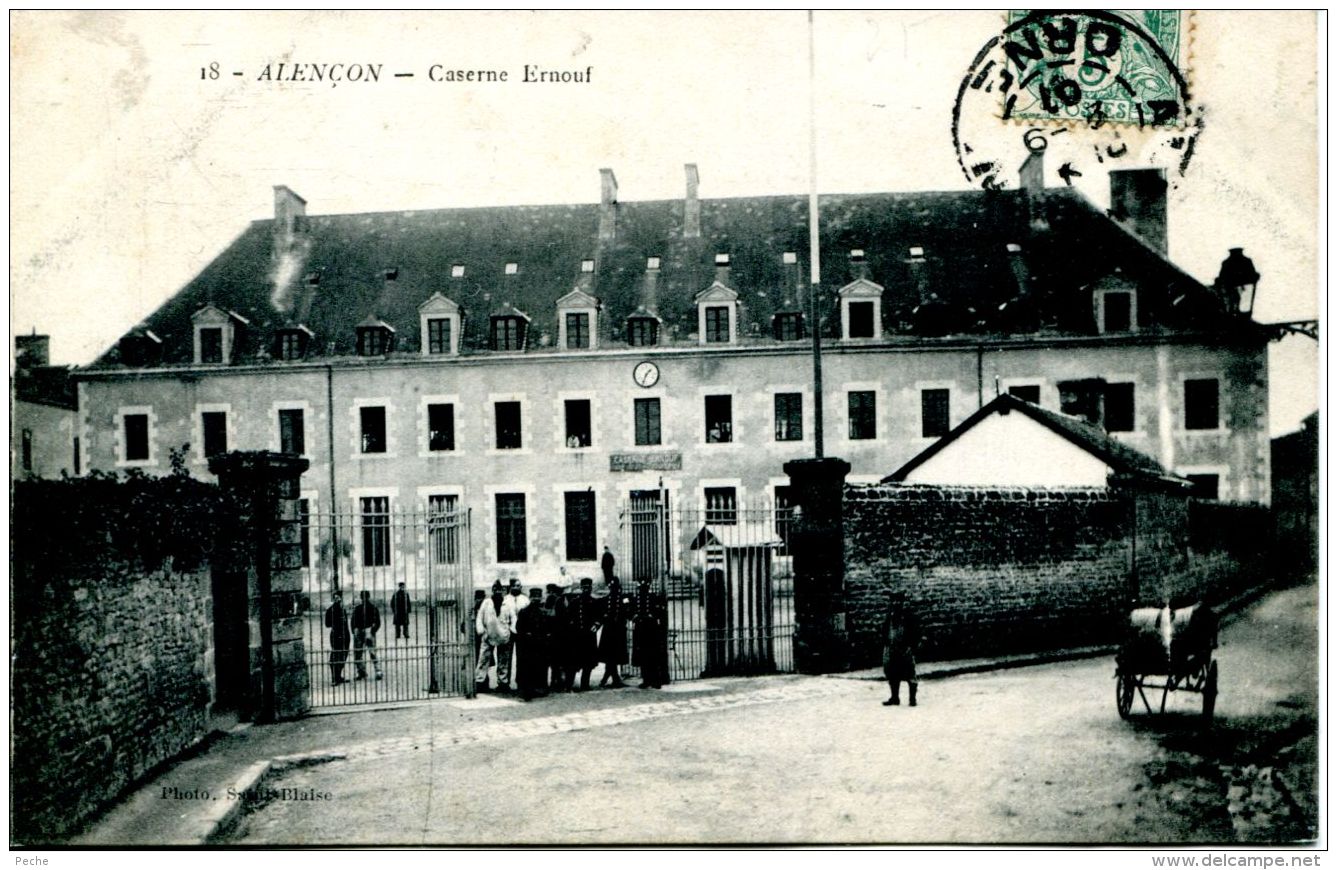 N°47948 -cpa Alençon -la Caserne Ernouf- - Barracks