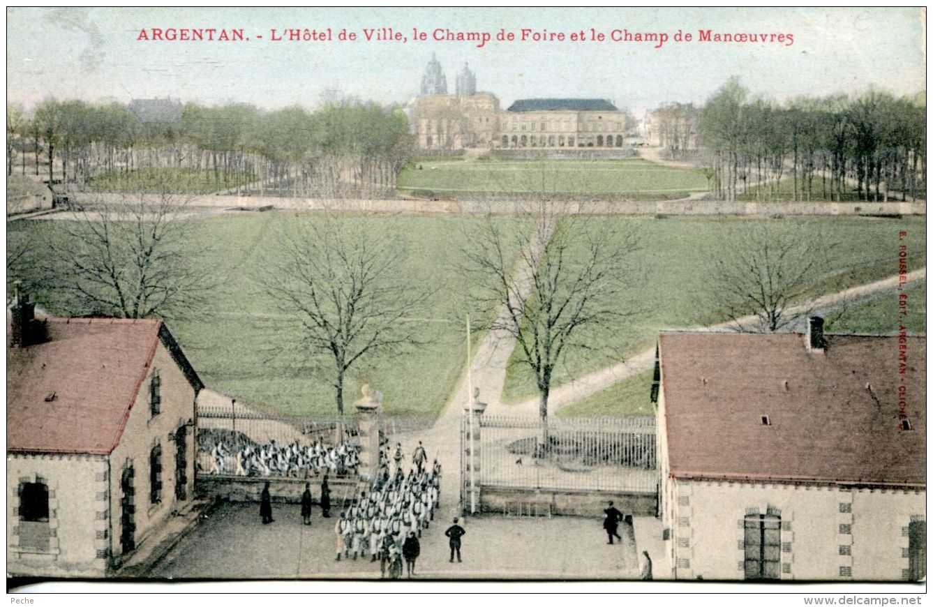 N°47849 -cpa Argentan -le Champ De Manoeuvre- - Casernes