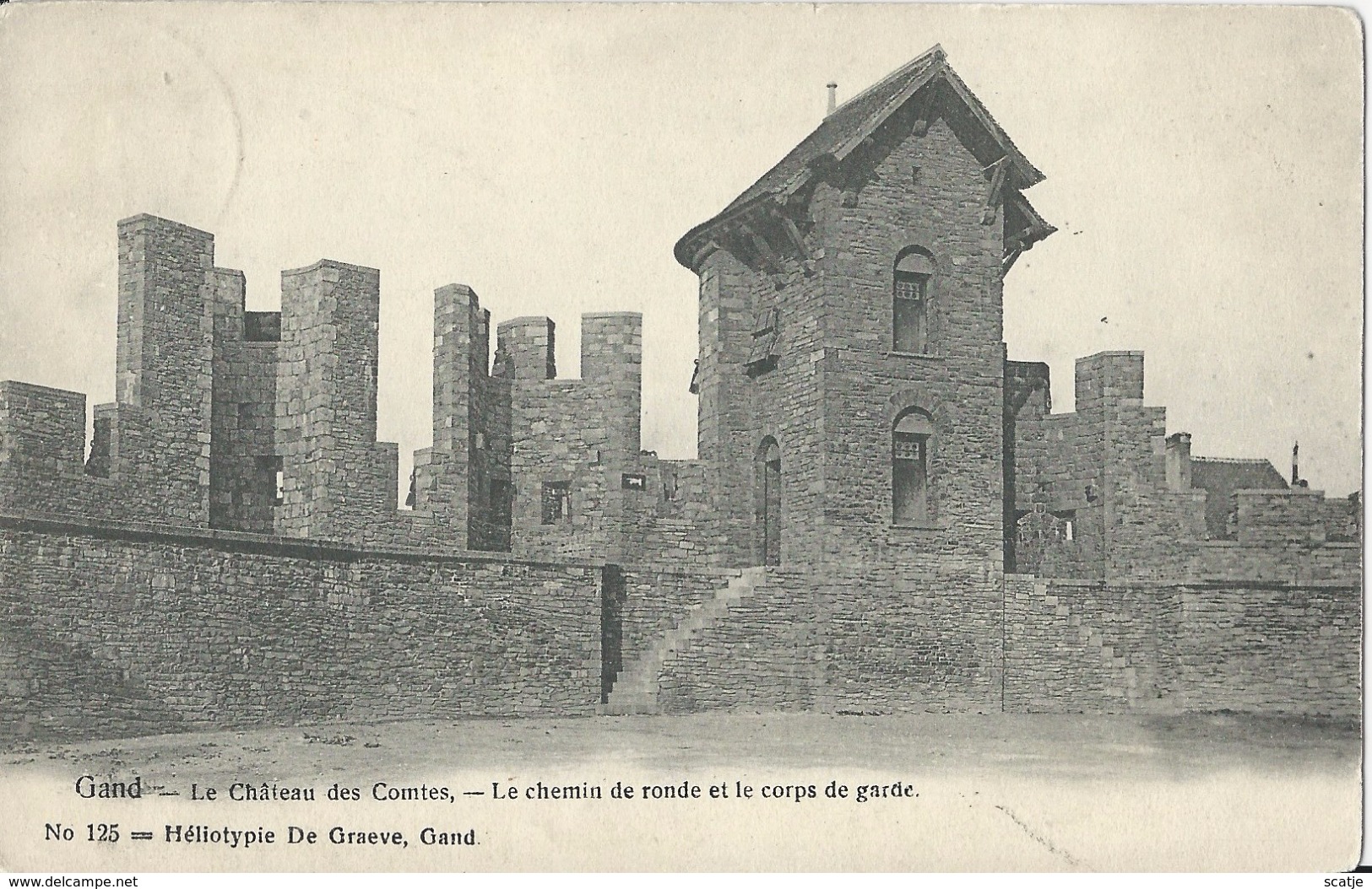 Gand    Le Château Des Comtes,  Le Chemin De Ronde Et Le Corps De Garde.   1911 - Gent