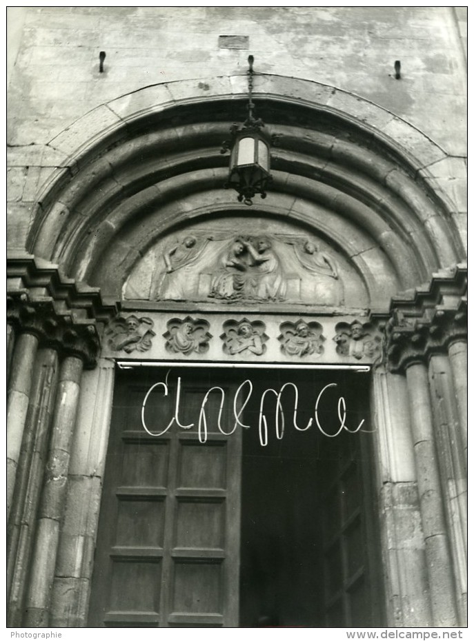 France Eglise Transformée En Cinéma Ancienne Photo 1960 - Places