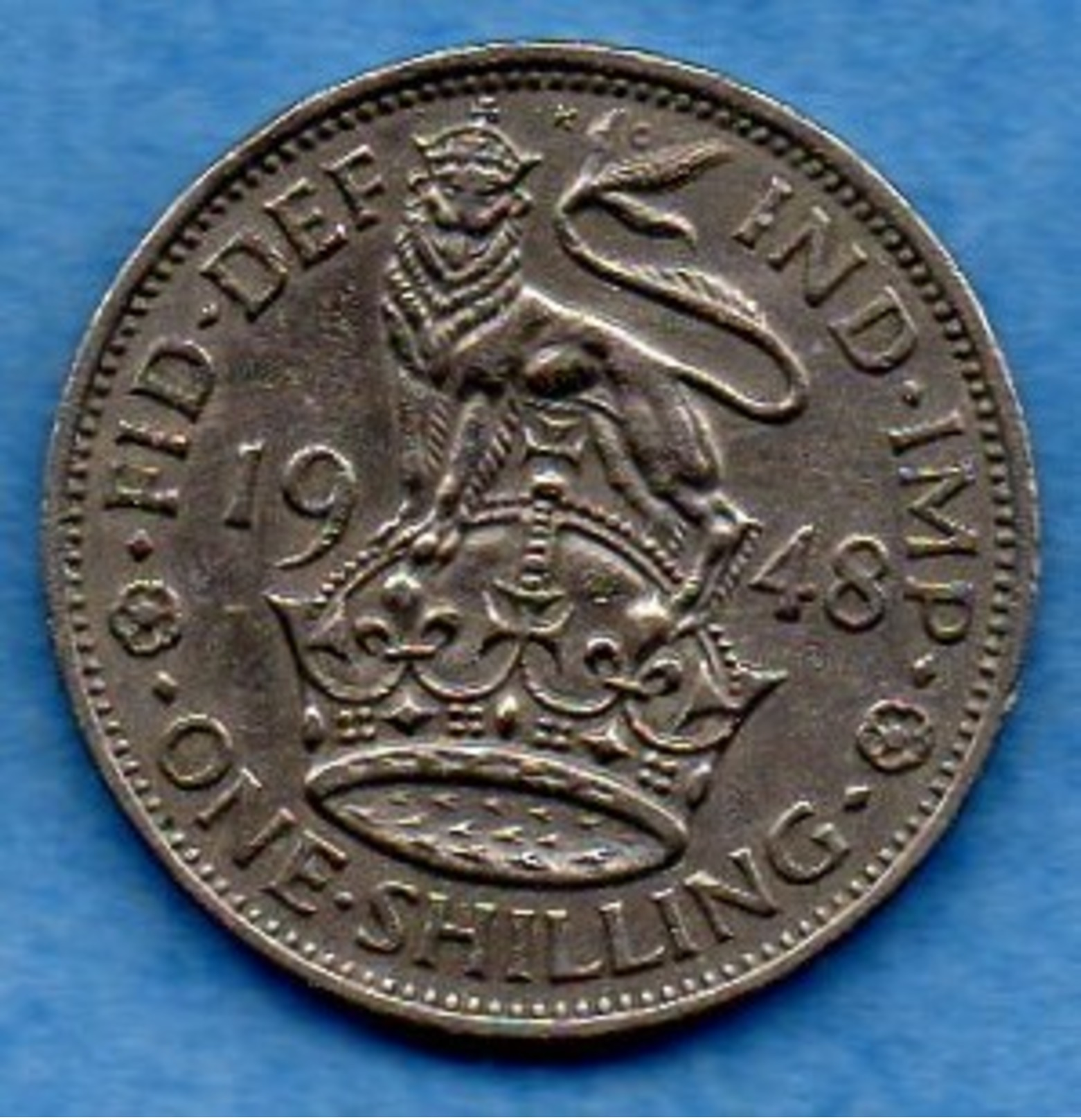 R7/ GREAT BRITAIN / GRANDE BRETAGNE  1 ONE SHILLING 1948  GEORGES VI Engliish Crest - I. 1 Shilling