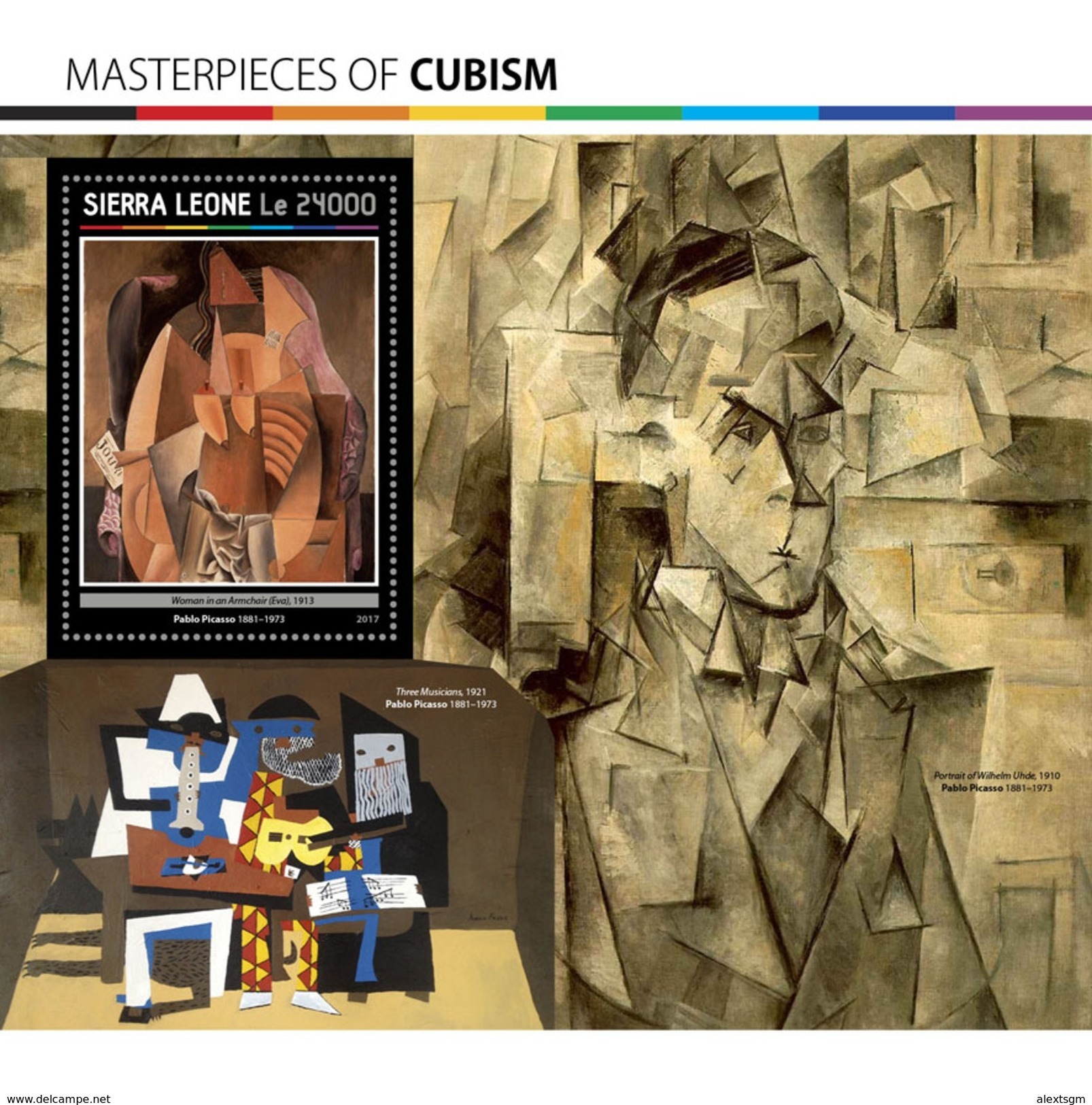 SIERRA LEONE 2017 - Picasso, Cubism S/S. Official Issue. - Picasso