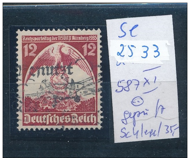 D.-Reich - 587 XI O Geprüft  (se2533   ) Siehe Scan - Abarten & Kuriositäten