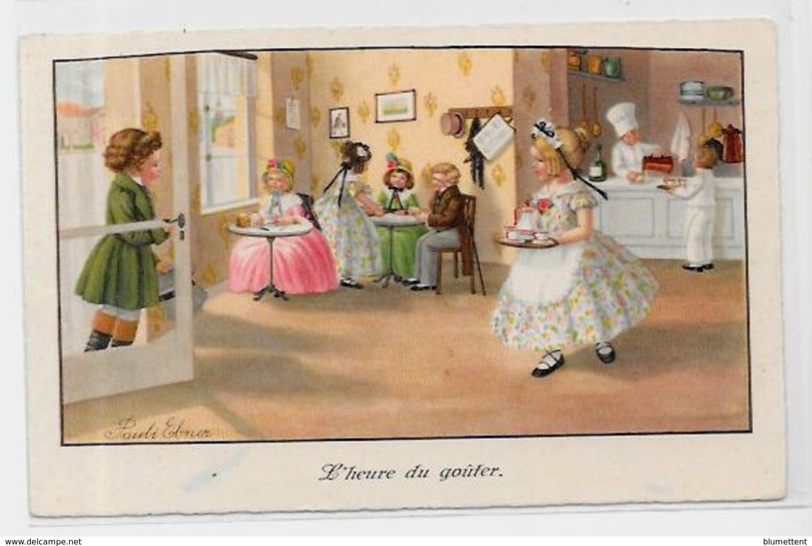 CPA Pauli EBNER Enfants Type Bouret AGB Dans Un D Numéro 4070 écrite - Ebner, Pauli