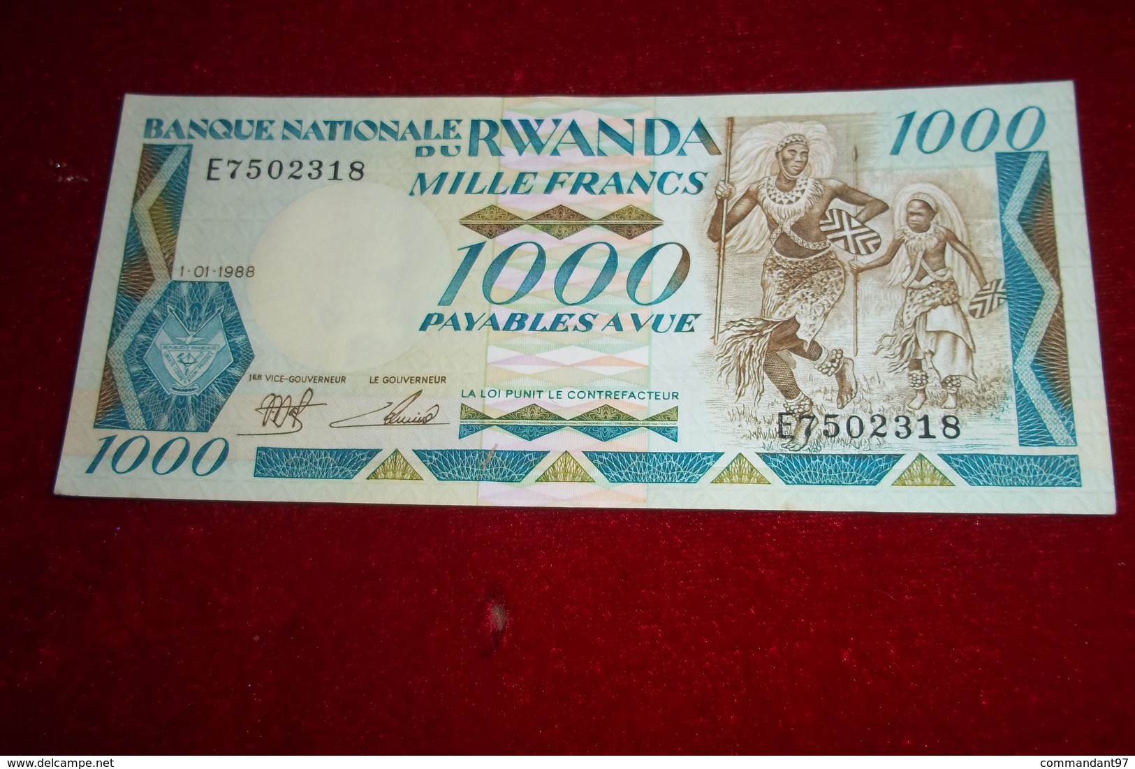 5 Billets RWANDA ANNEE 1960 à 2000 Unc - Rwanda